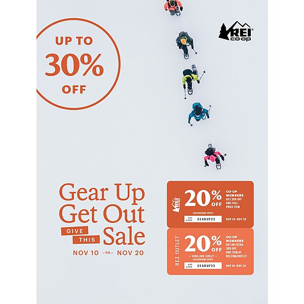 [REI] **Starts 11/10** REI CoOp Member Coupon Extra 20 Off One Outlet Item or 20 Off One