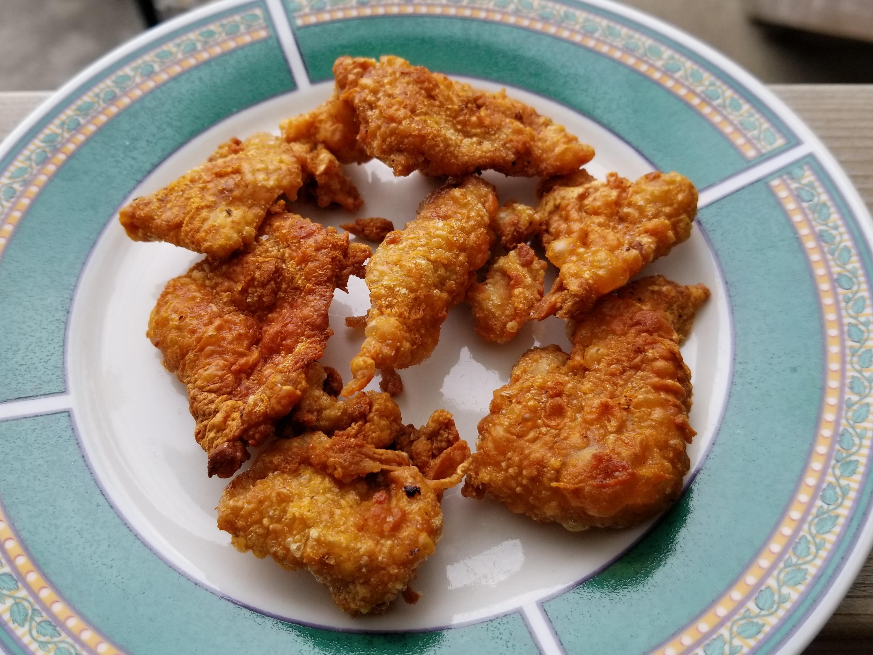 Panfried chicken skin r/shittyfoodporn