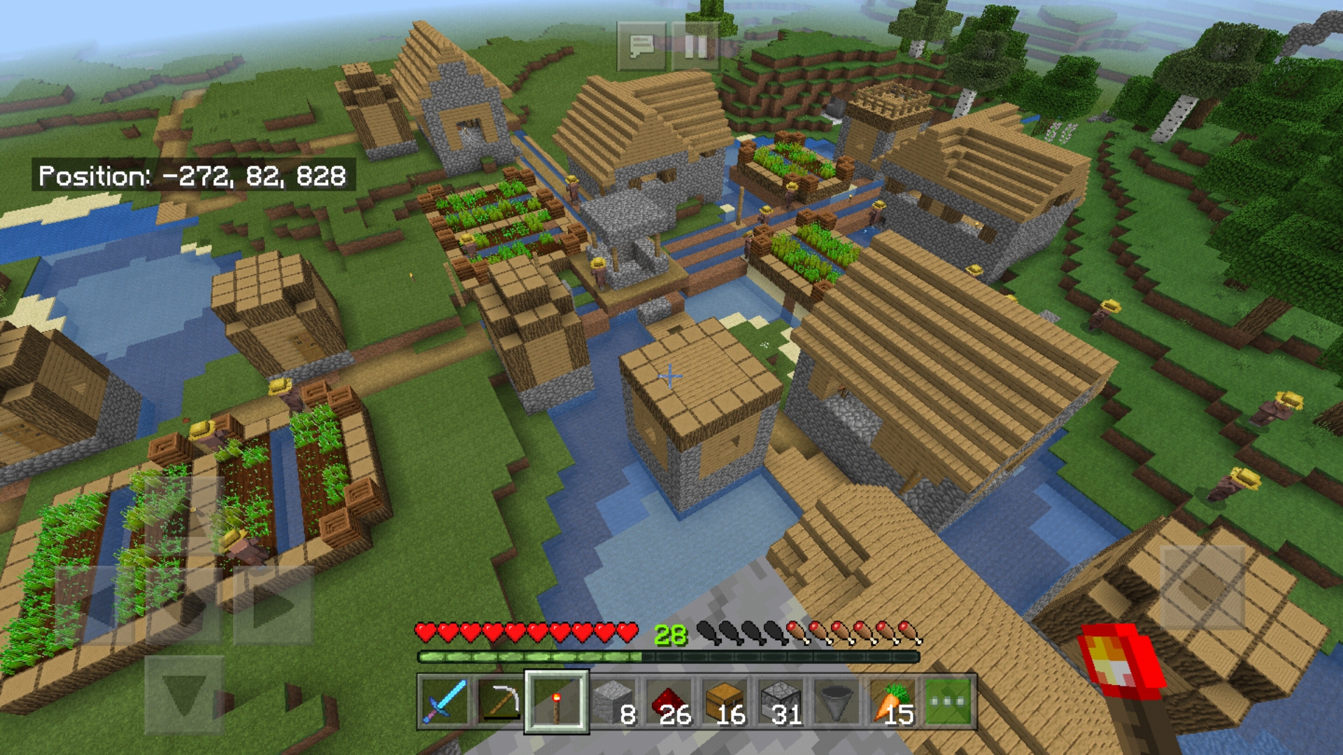 This old village has so many farmers that I had to manually place 34