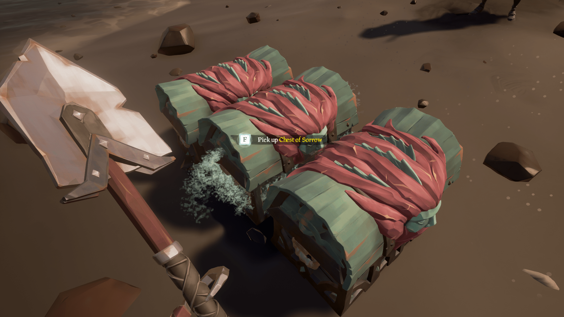 6 treasures on a map, first three are all Chest of Sorrows. r