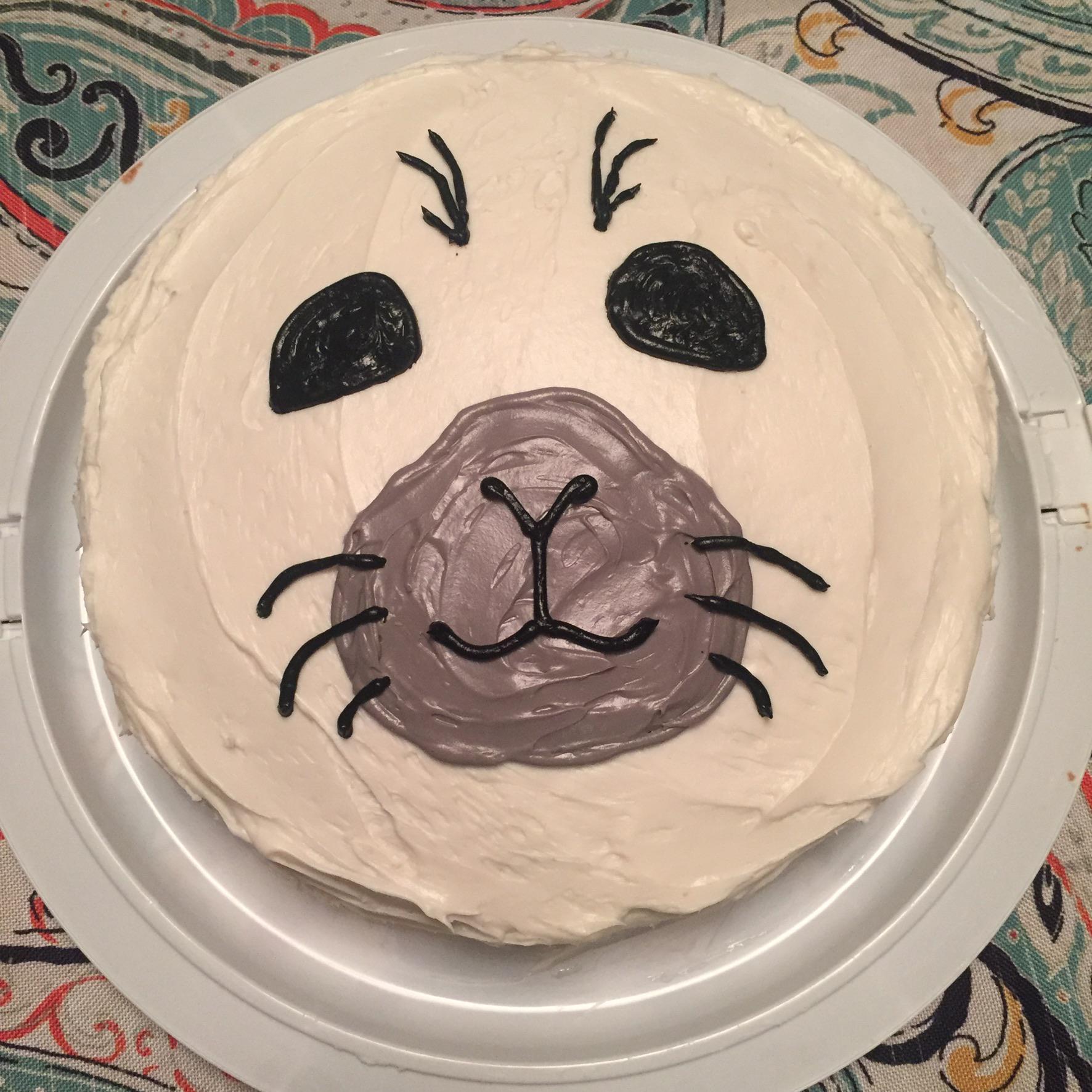Seal cake for my daughter’s arctic themed birthday party. r/cakedecorating
