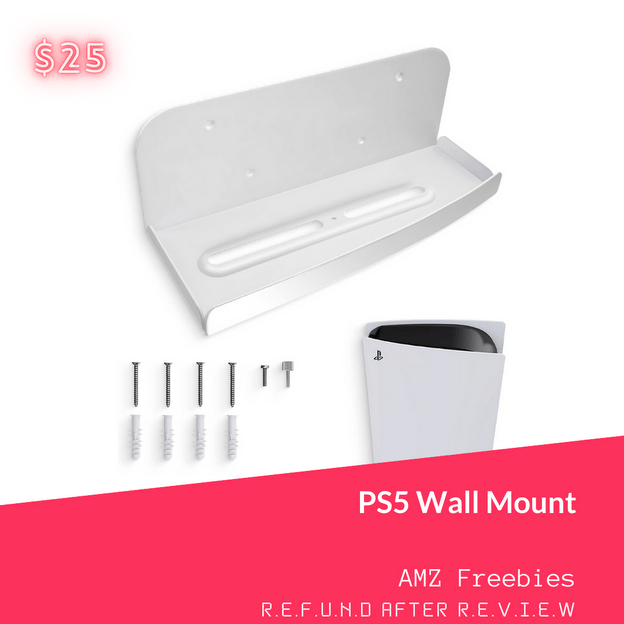 Sturdy Metal PS5 Wall Mount Shelf Compatible with Playstation 5 Disc