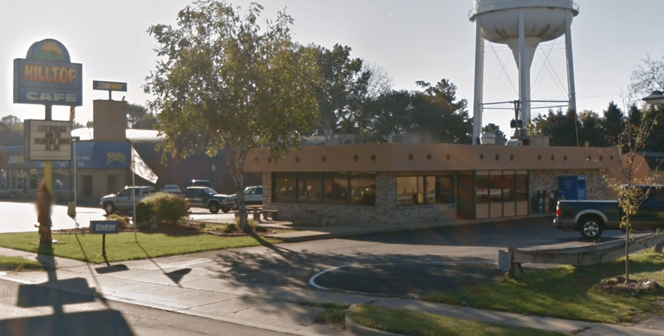 Former Wendy's (notice the shape of the sign) turned into "Hilltop Cafe