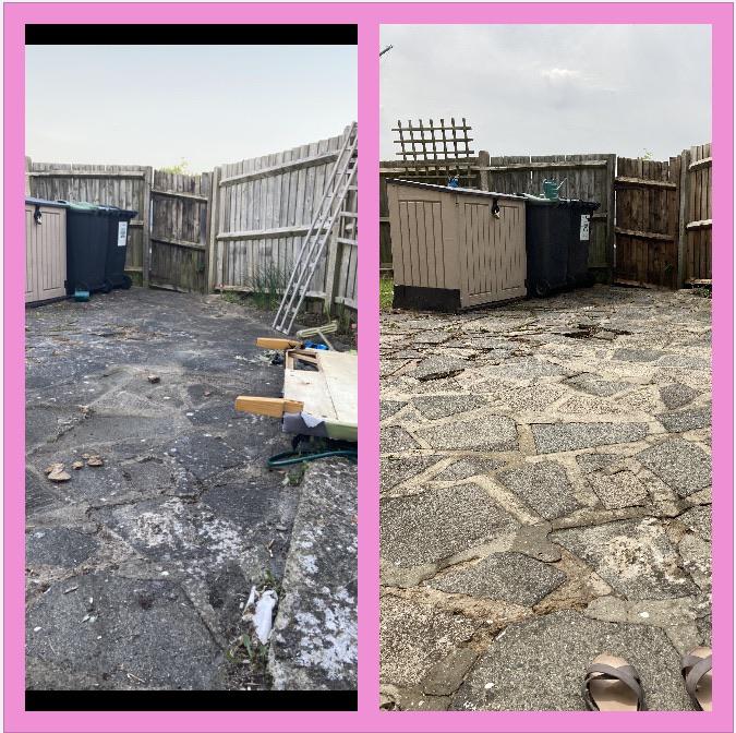 Before and after jet washing! r/landscaping