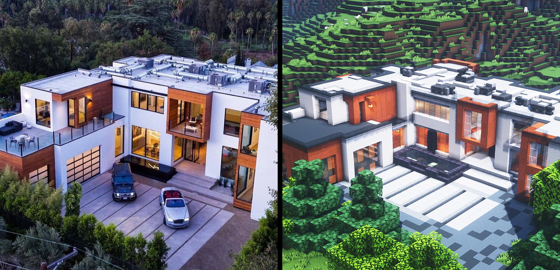 I tried building this RealLife house in Minecraft... What do you think