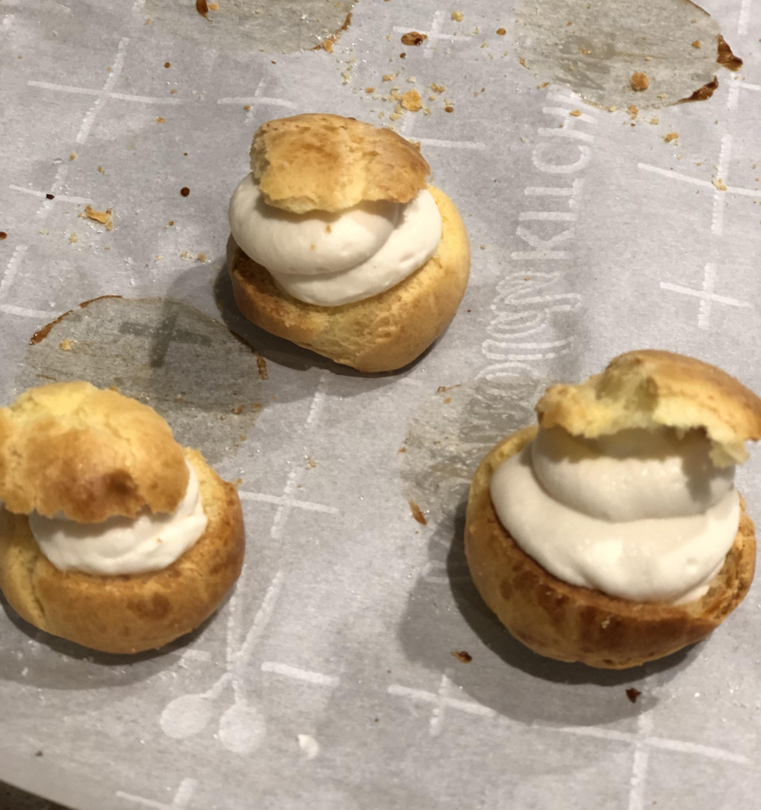 Week 12 Coffee Mini profiteroles with coffee cream filling r