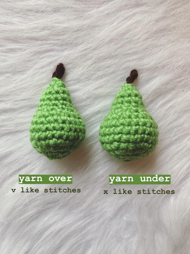 yarn over vs. yarn under crochet stitches r/Amigurumi