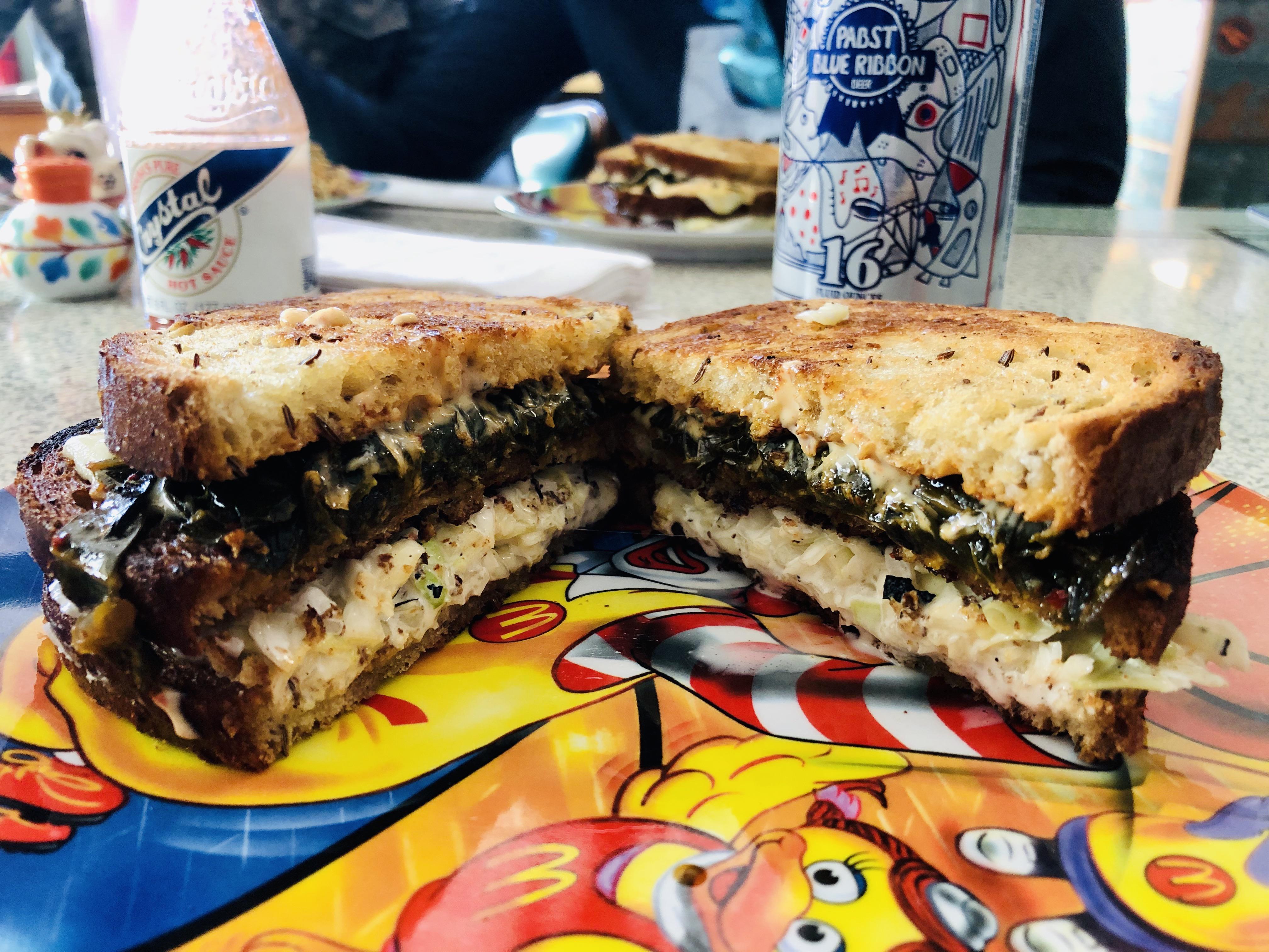 Collard green melt from Turkey and the Wolf in New Orleans r