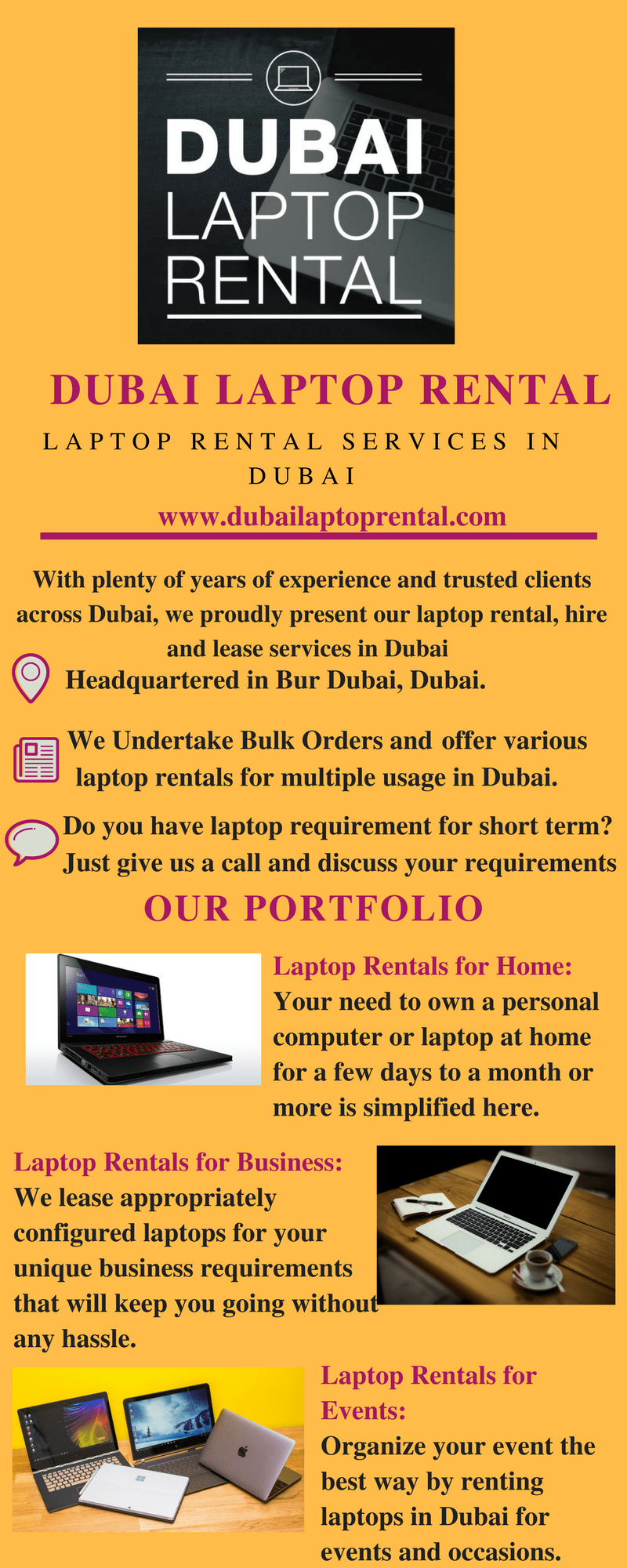 A platform for Laptop Rental Services in Dubai Dubai Laptop Rental