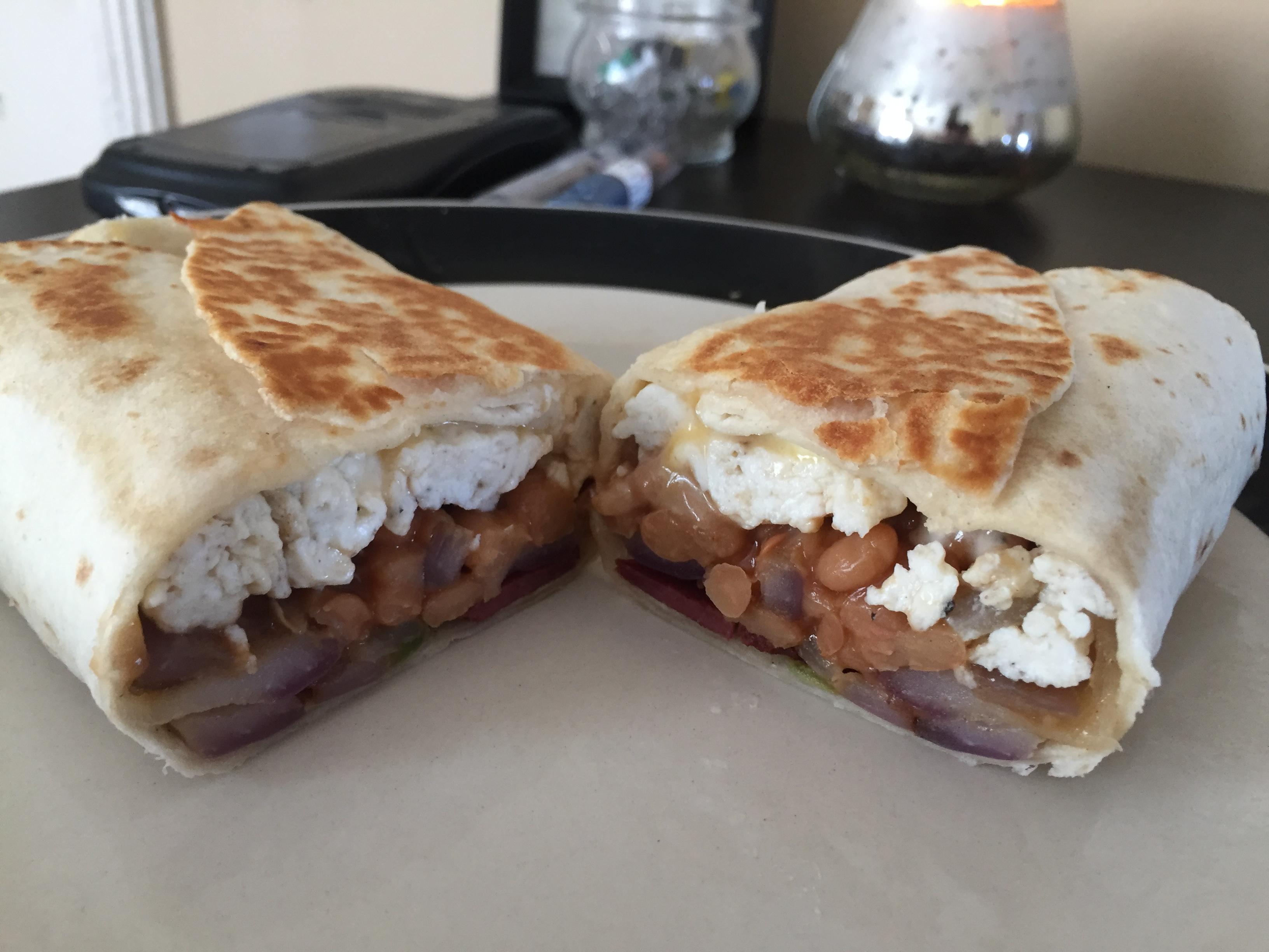 [Homemade] Egg White Breakfast Burrito r/food