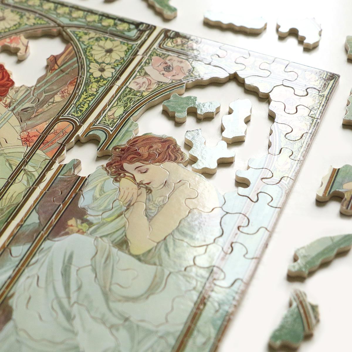 350 pieces Mucha Hand made wooden jigsaw puzzle Puzzle Michèle Wilson Les Heures du jour