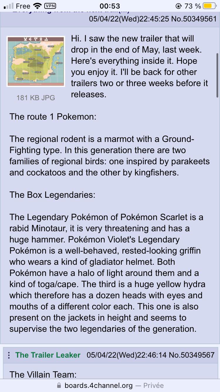 found another "leak" on 4chan seem fake but we never know : PokeLeaks