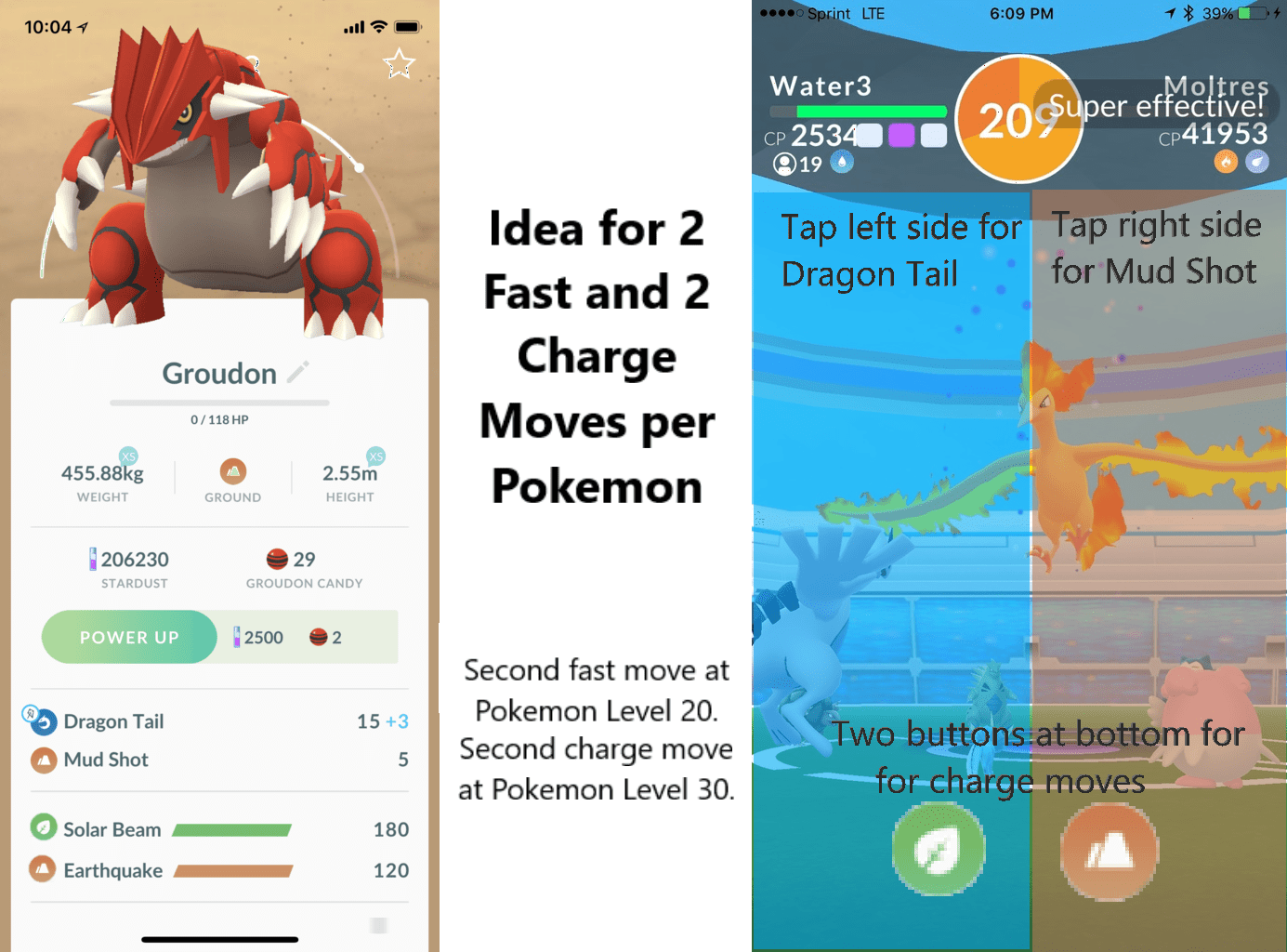 [Idea] Proof of Concept for 2 Fast and 2 Charge Moves on Each Pokemon pokemongo