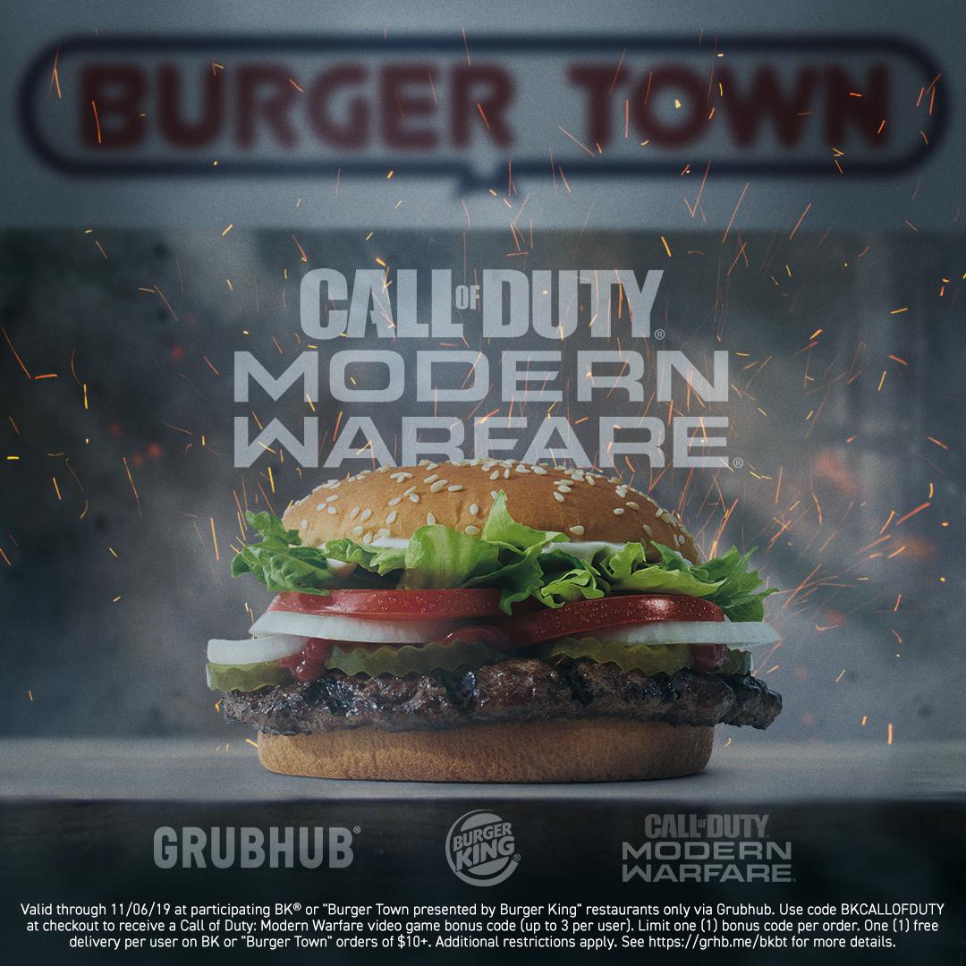 Burger King GrubHub Can I Buy You Lunch? r/modernwarfare