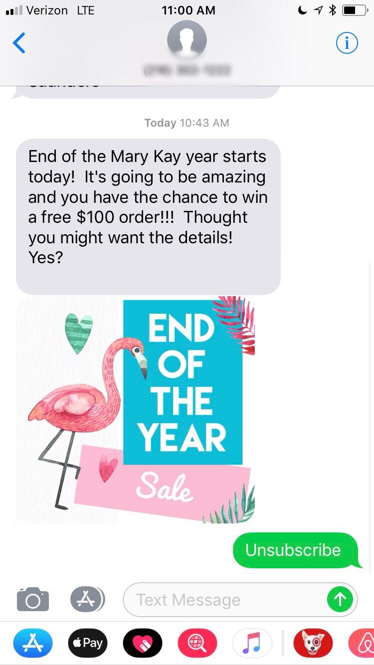 After months of ignoring text after text from this MK hun I finally