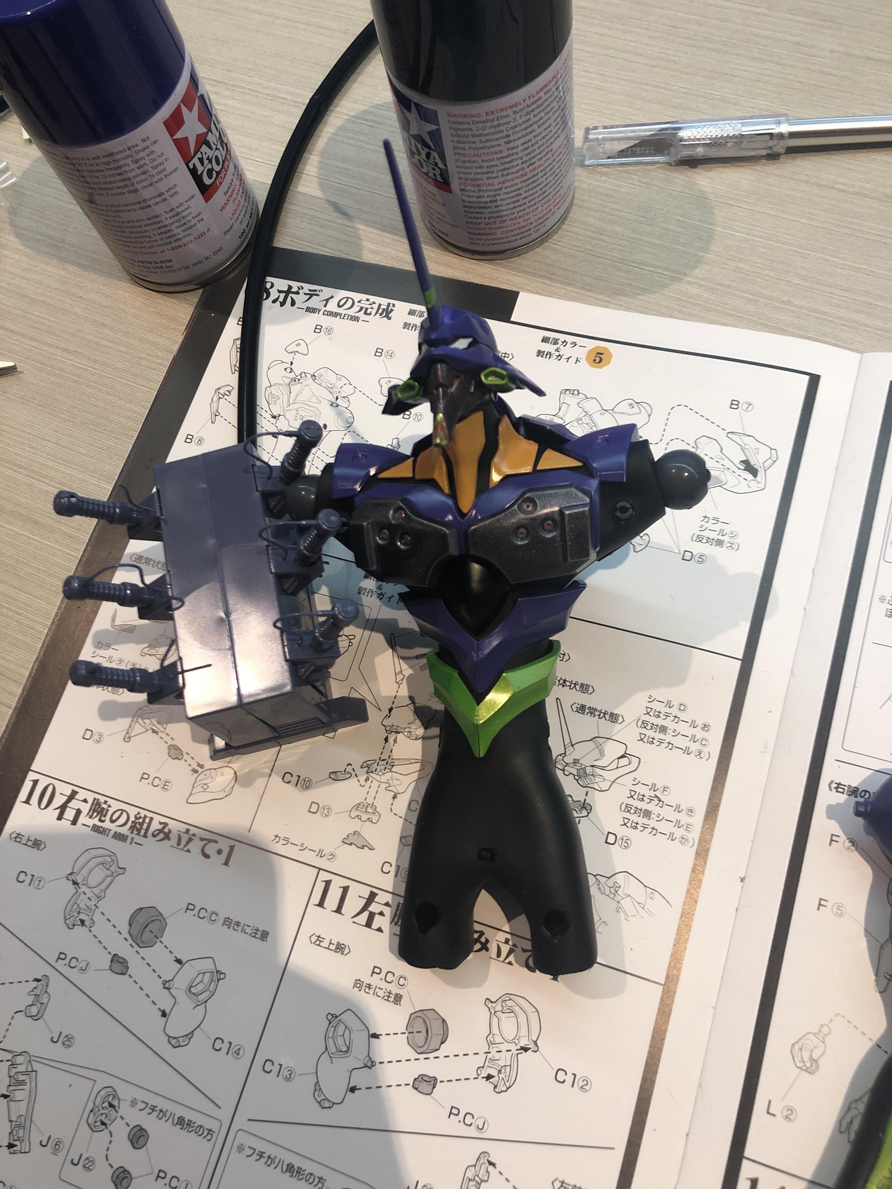 Spray Painting the PG Eva unit 01 r/Gunpla
