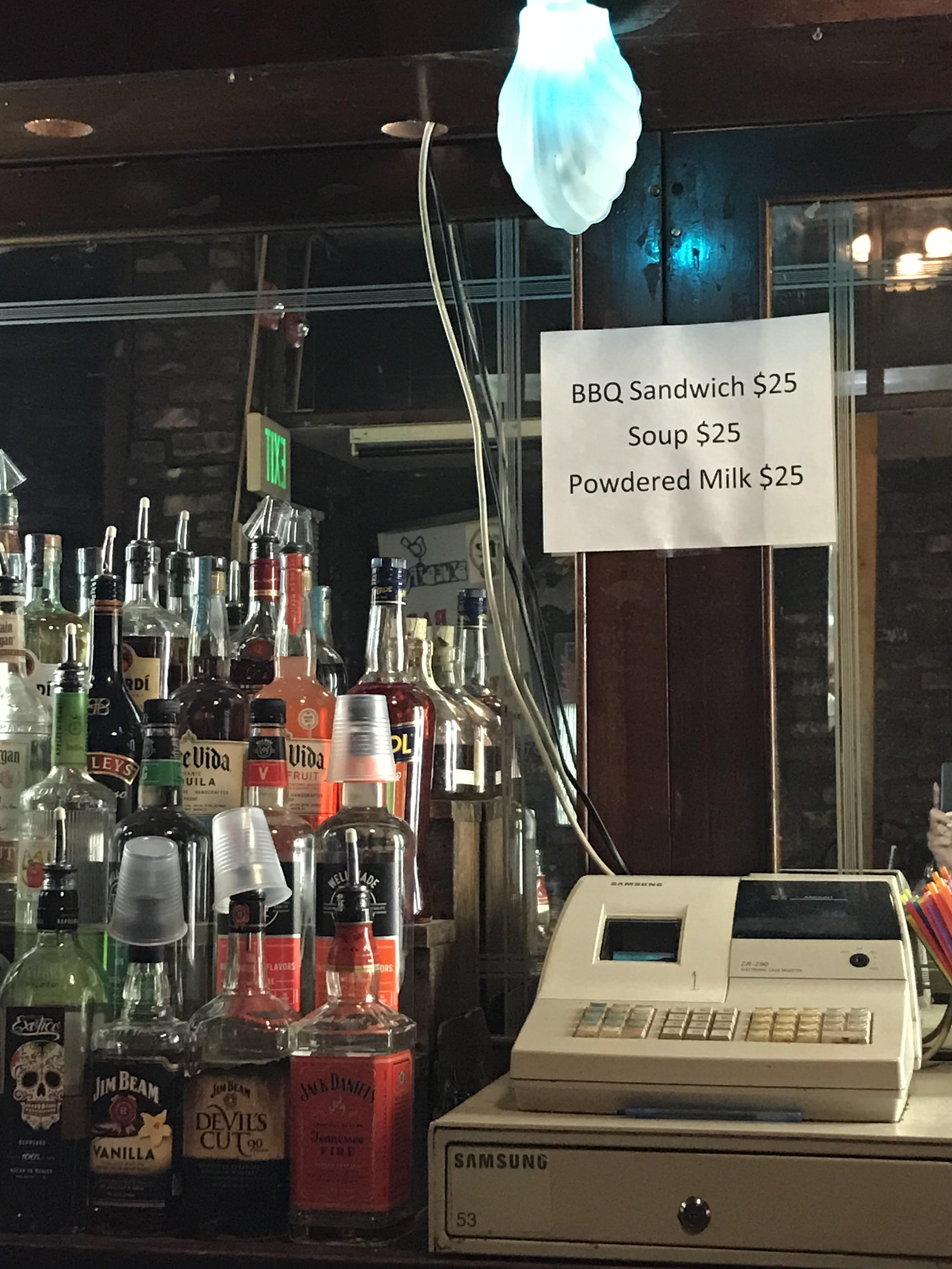 In Indiana, bars have to serve food.