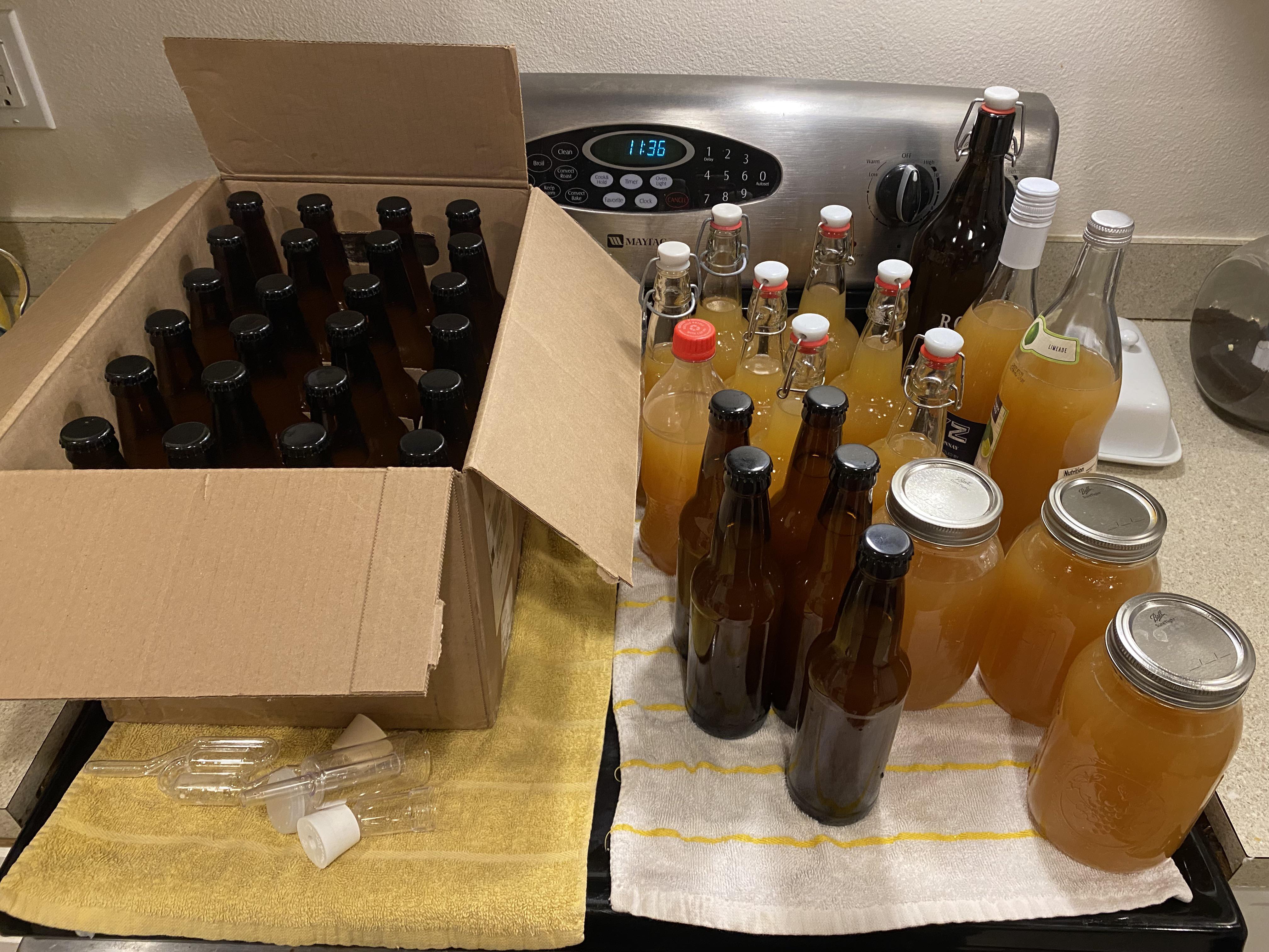 I ran out of bottles for bottling day so I had to scavenge whatever I