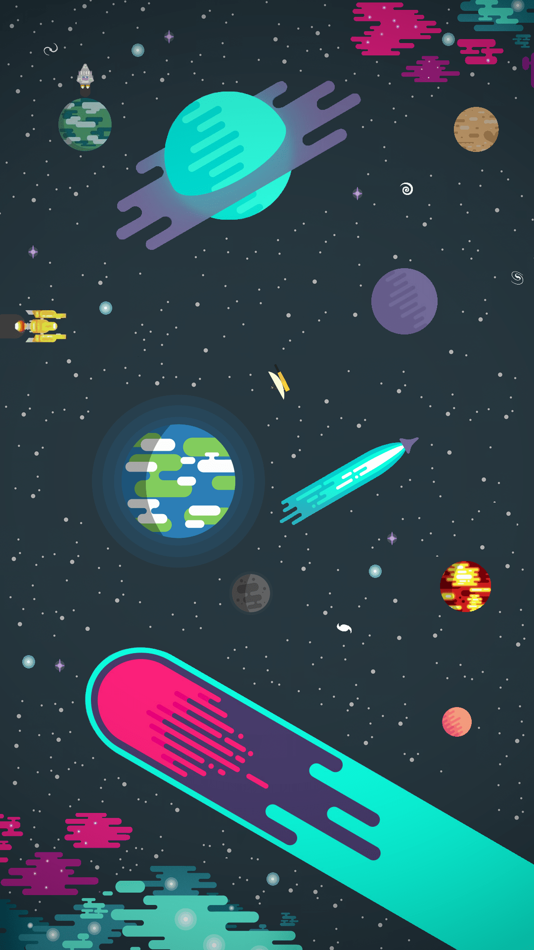 Kurzgesagt Style Phone Wallpaper r/iWallpaper