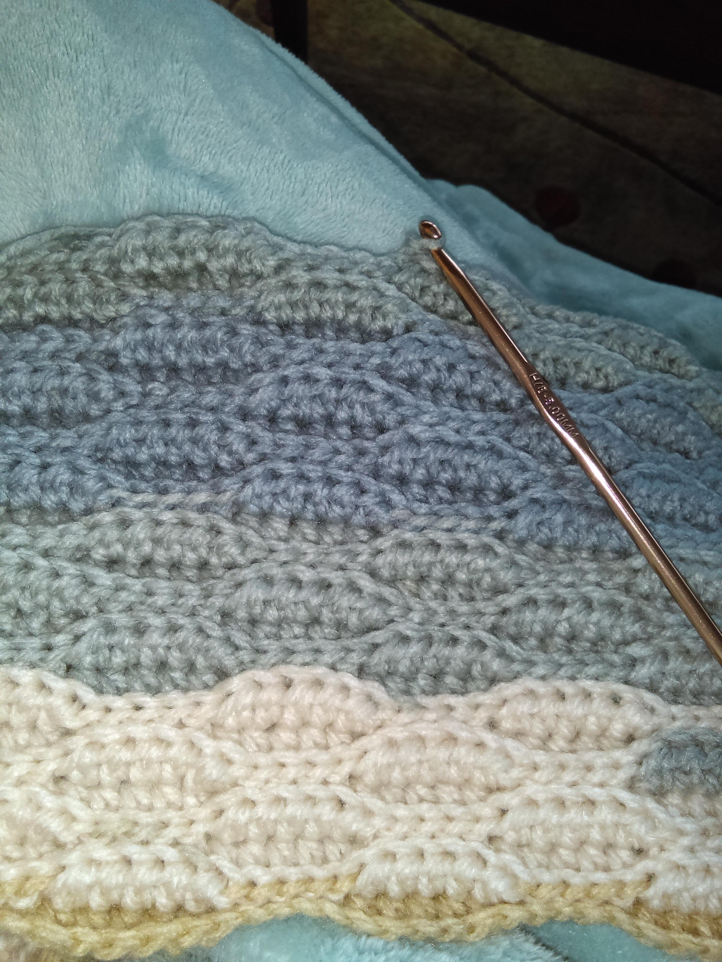 WIP Wave Stitch Baby Blanket r/crochet