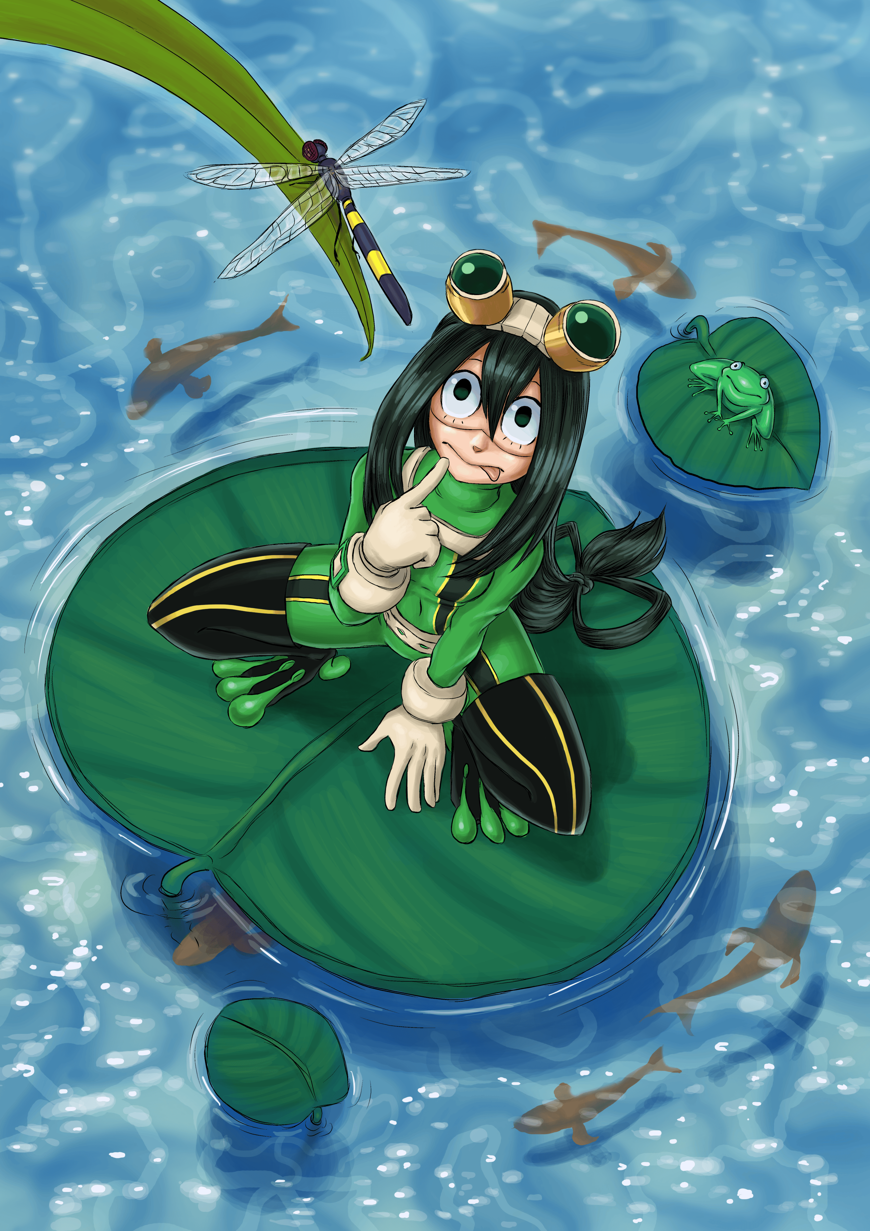 I drew frog girl! BokuNoHeroAcademia