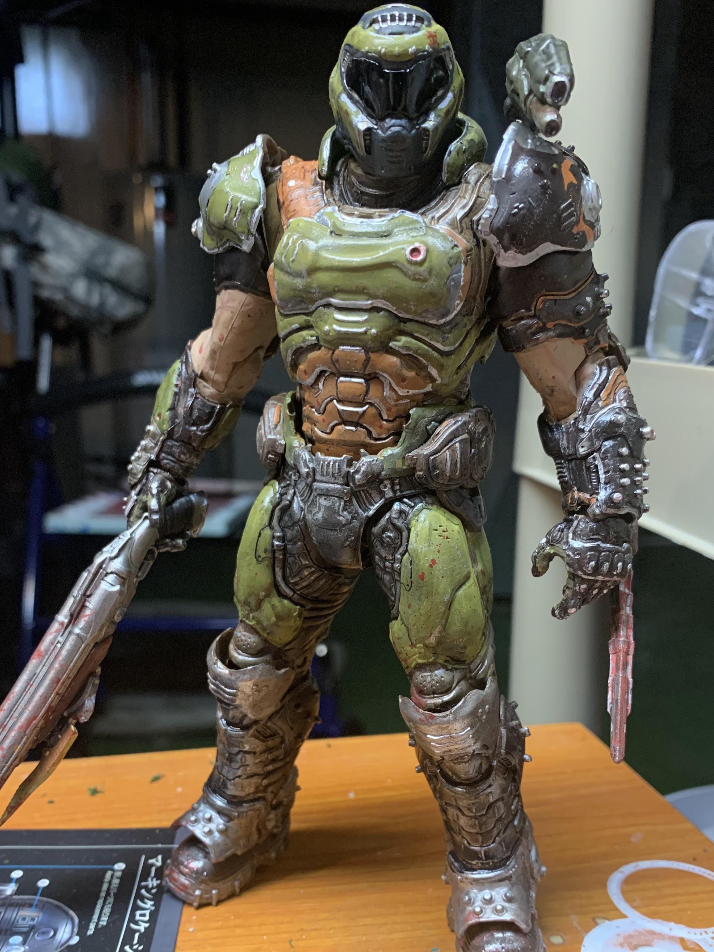 Custom Mcfarlane toys Doom Slayer figure. In the process of making a