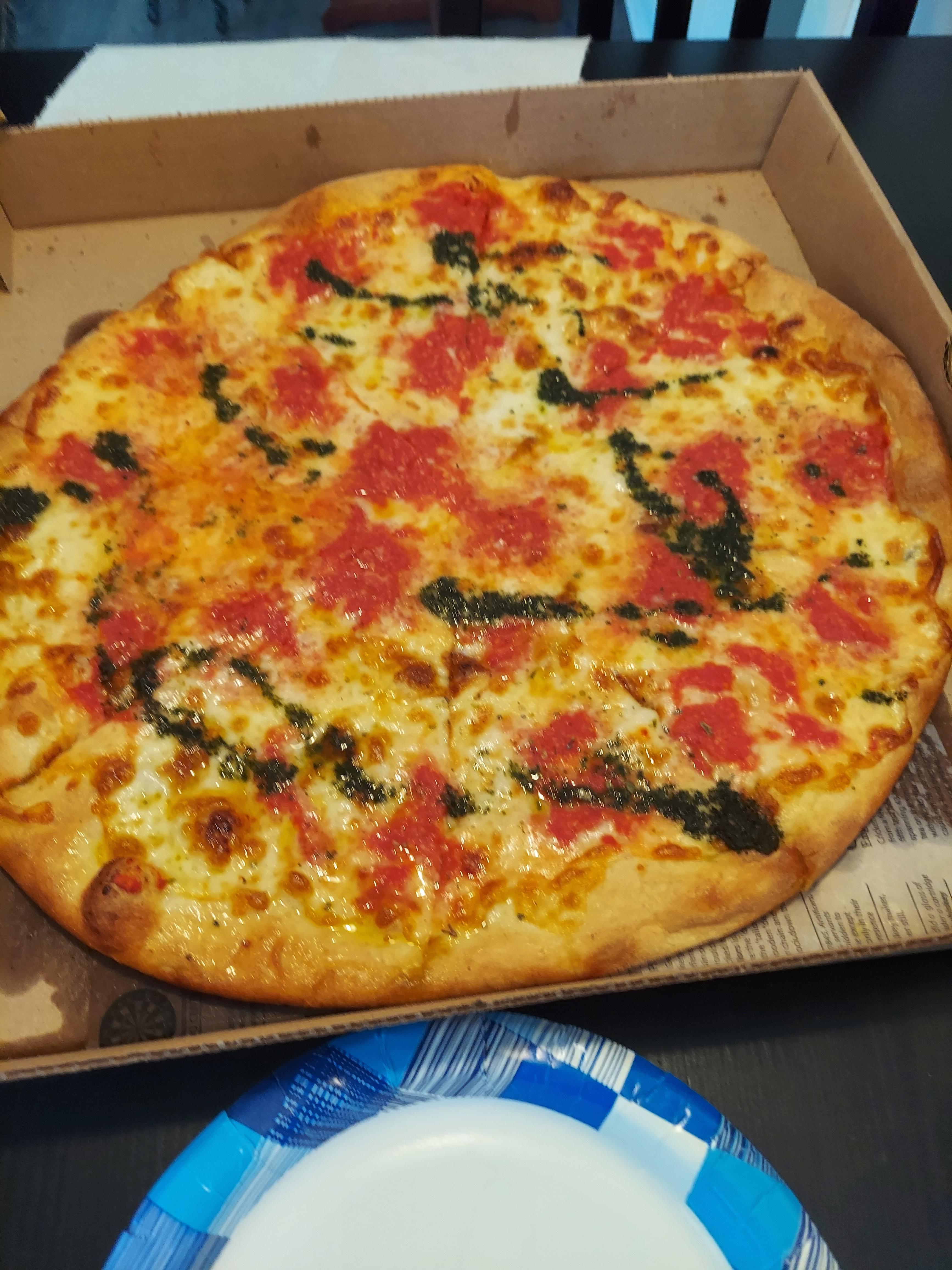 [I ate] granmas pizza with pesto r/food