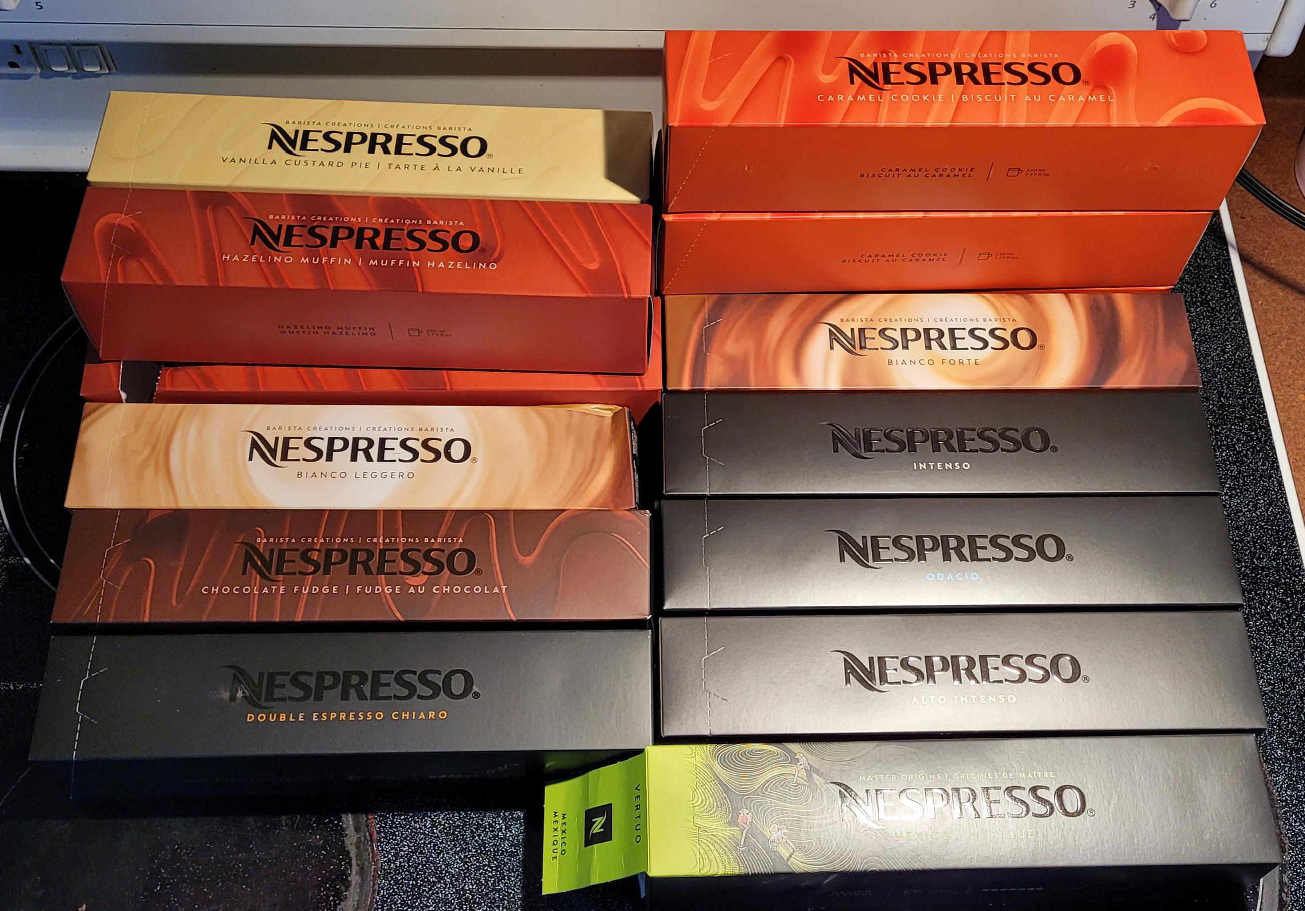 My wife won a nespresso machine so she decided to put in a little order