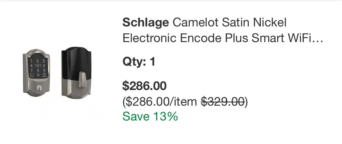 Schlage Encode Plus : r/HomeKit