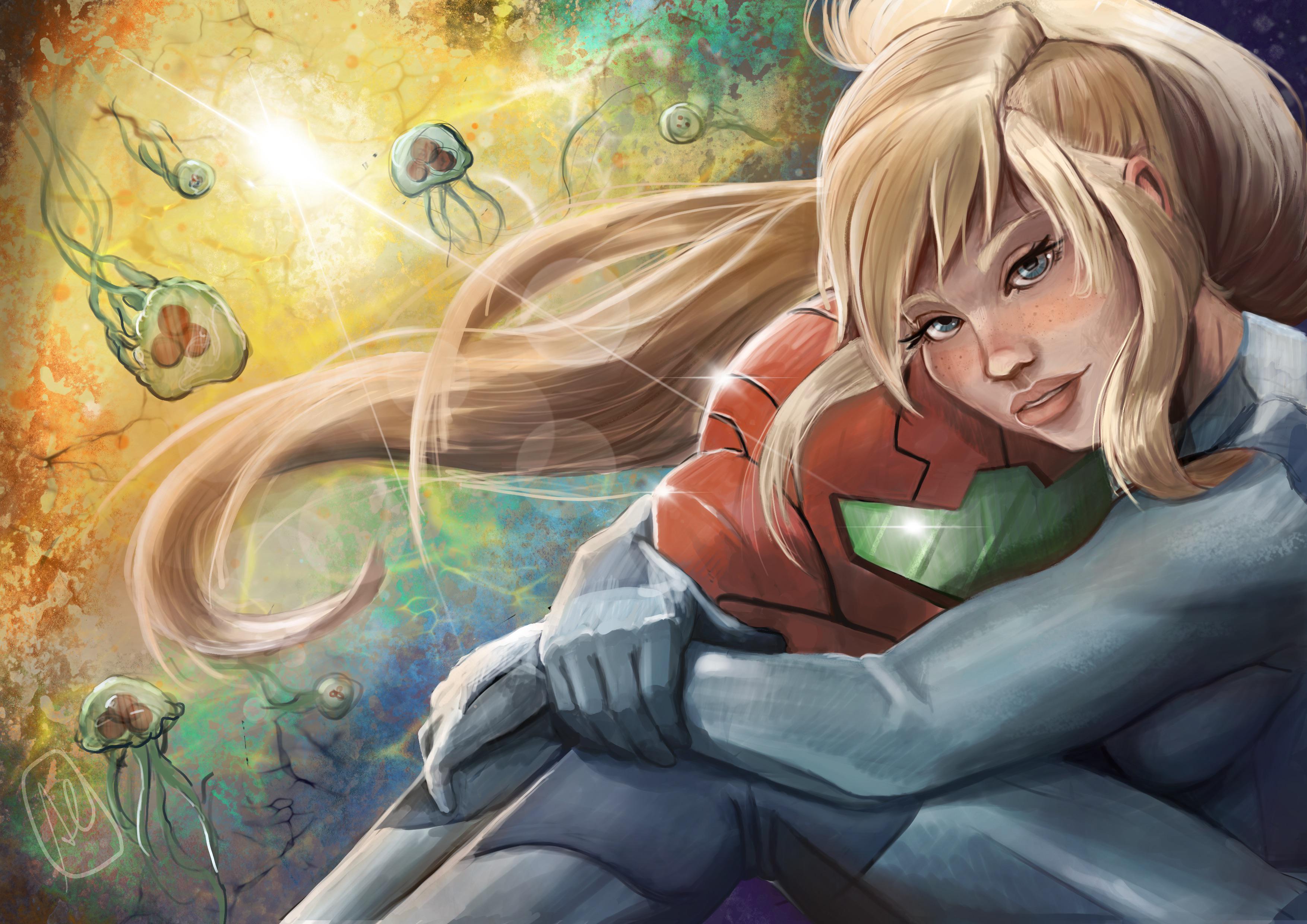 [OC] I love drawing game characters ) r/Metroid