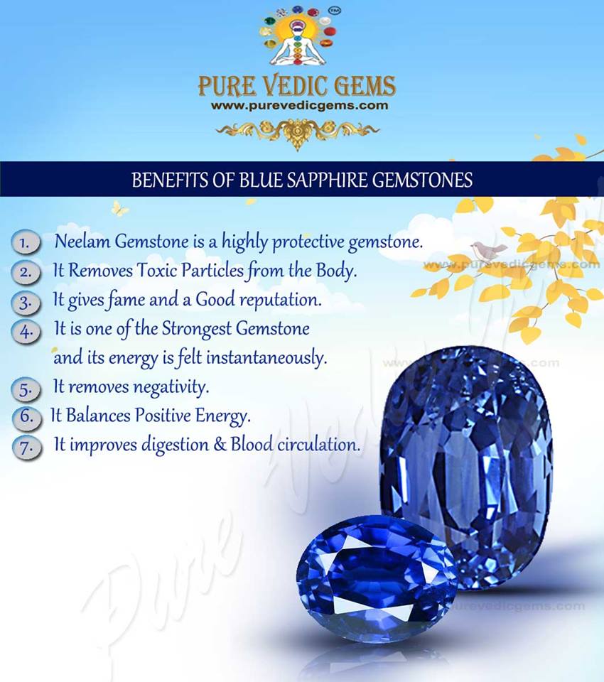 Benefits of Blue Sapphire Gemstone u/PureVedicGemsDelhi