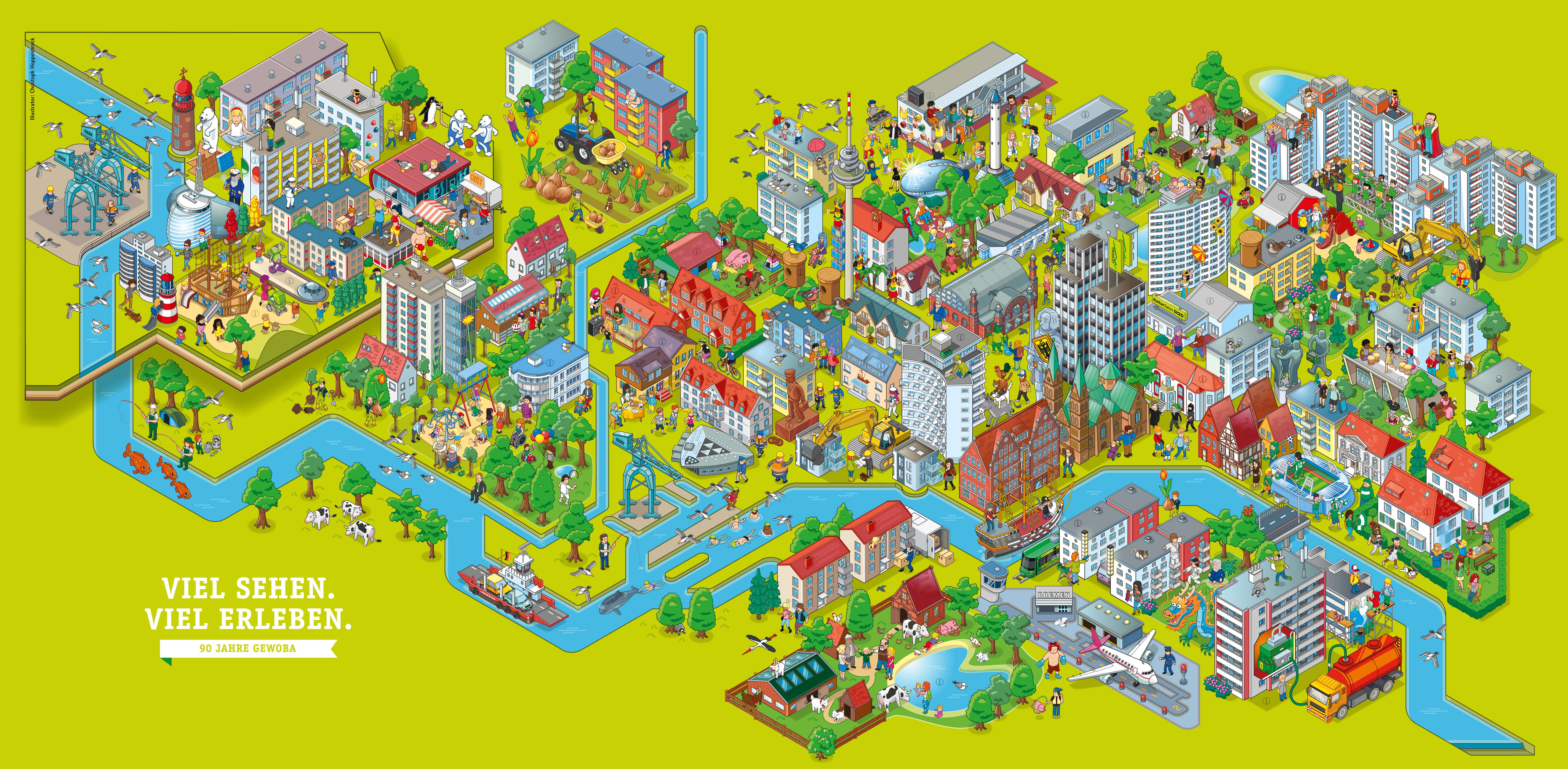 Map of Bremen, Germany by Christoph Hoppenbrock (link to interactive