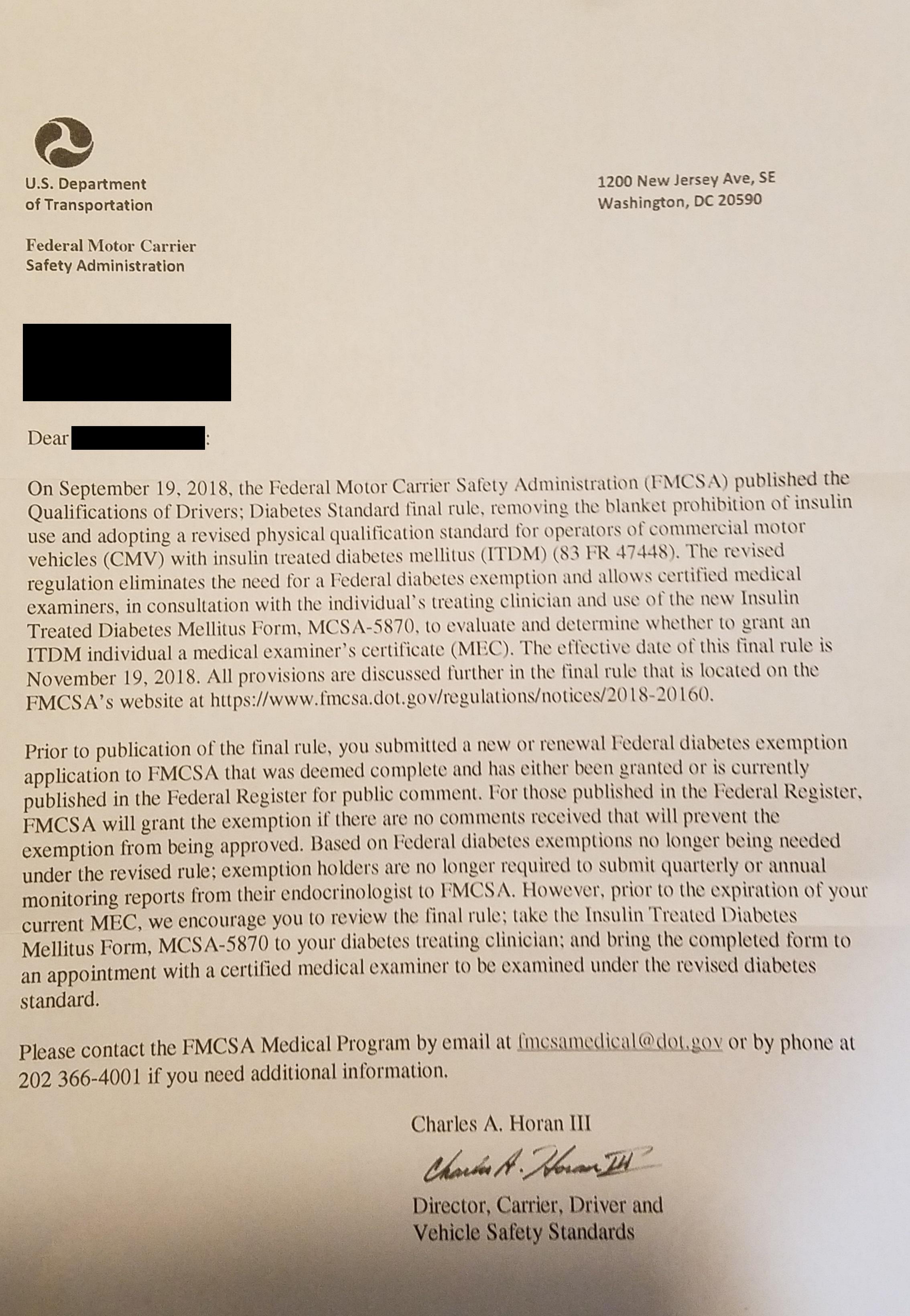 Any Type 1 diabetics here who are CDL holders and have medical cards under the Diabetes Waiver