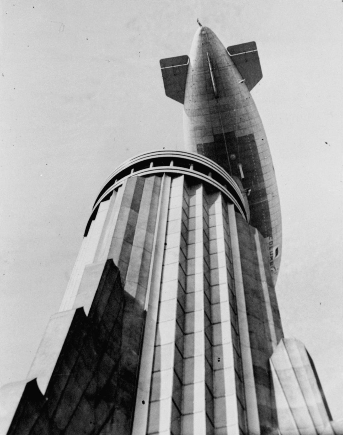 Airship Columbia at the Empire State Building, September 29, 1931 ArtDeco