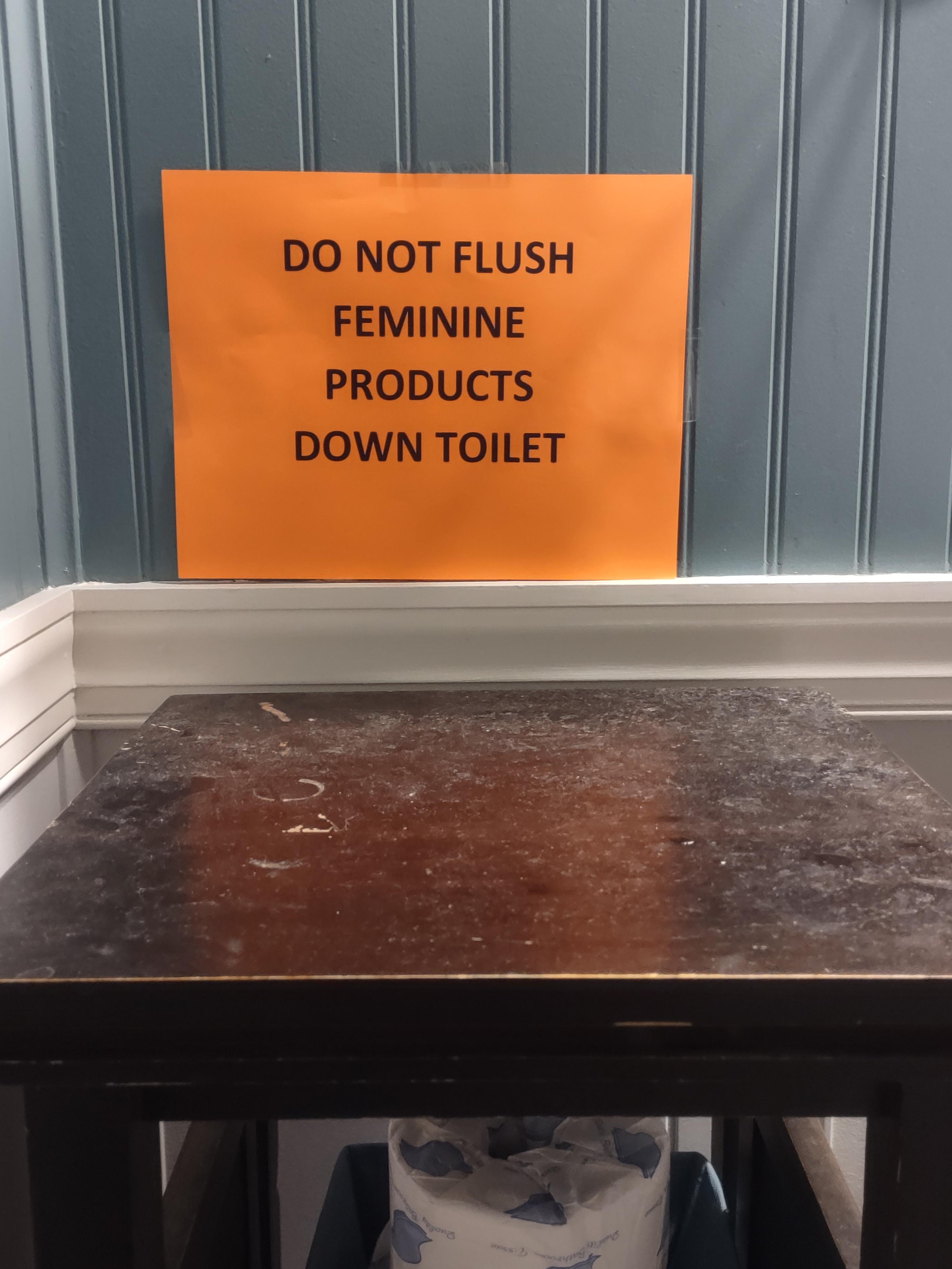 Our toilet clogged at work and this sign was hanging the next day r/trashy