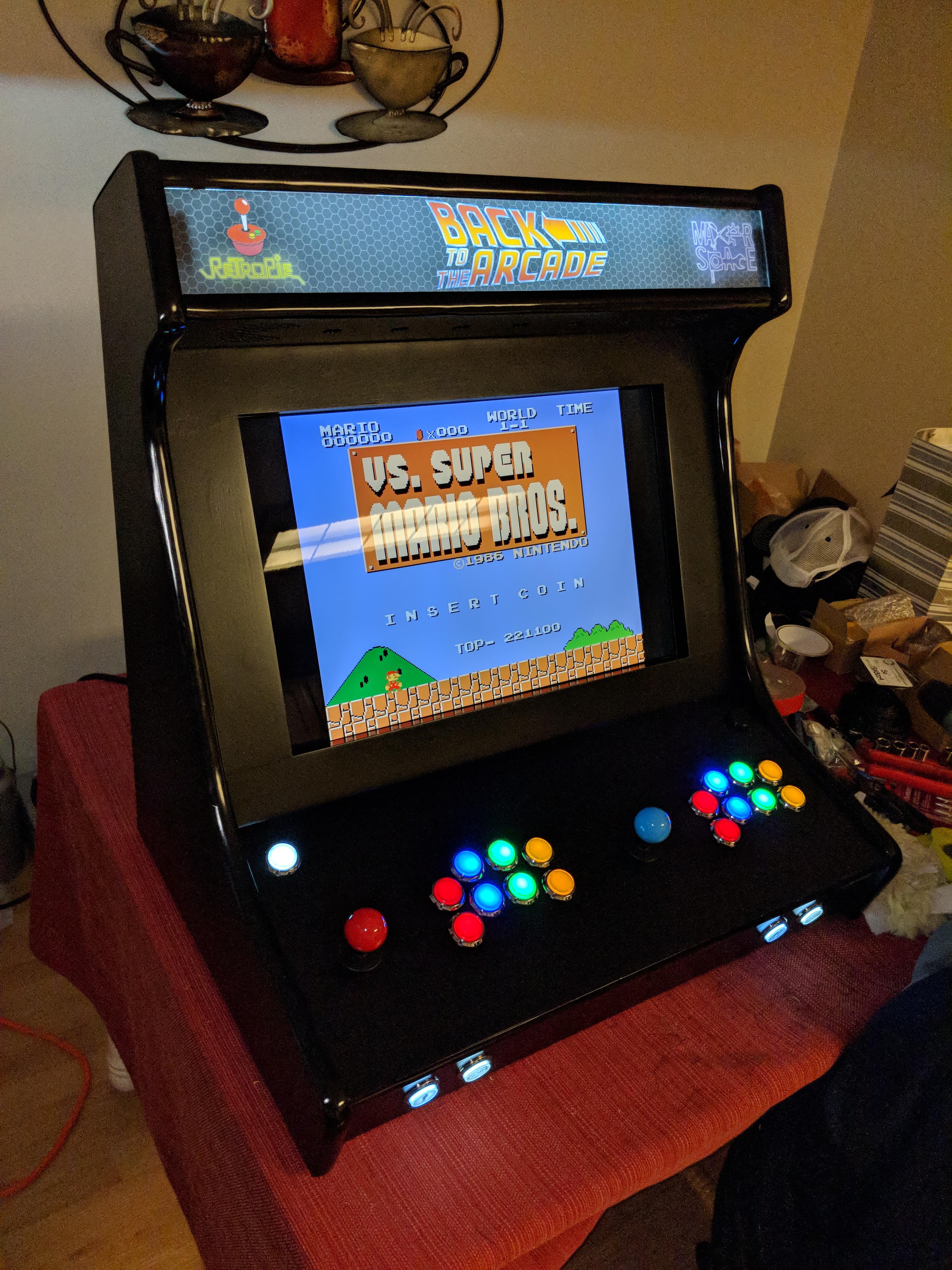 about 90 done my Retropie powered bartop r/RetroPie
