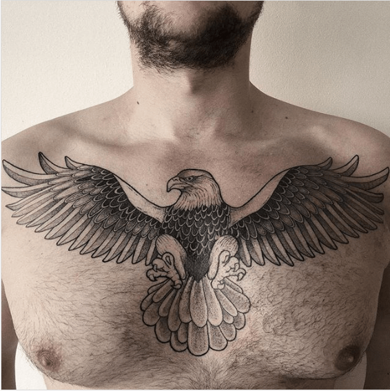 My chestpiece "Arend" meaning eagle in dutch, it's my surname tattoo