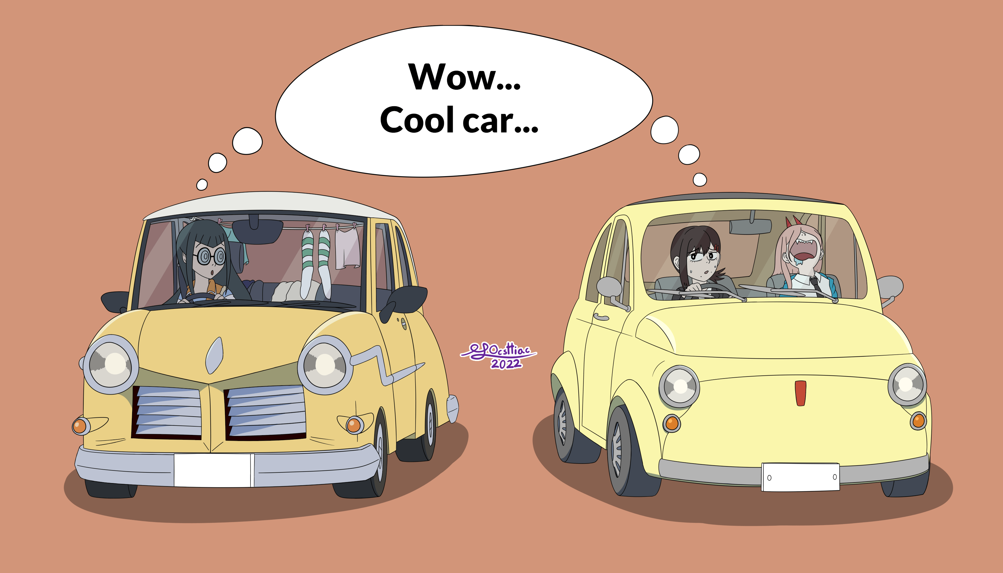 My favorites tend to be emotional and clumsy girls who drive yellow