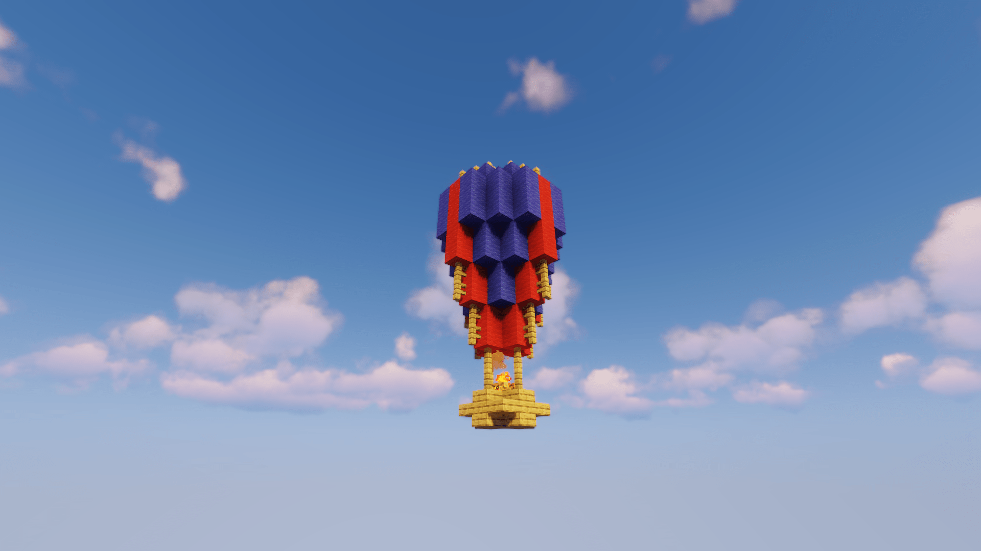 This hot air balloon i made r/Minecraft