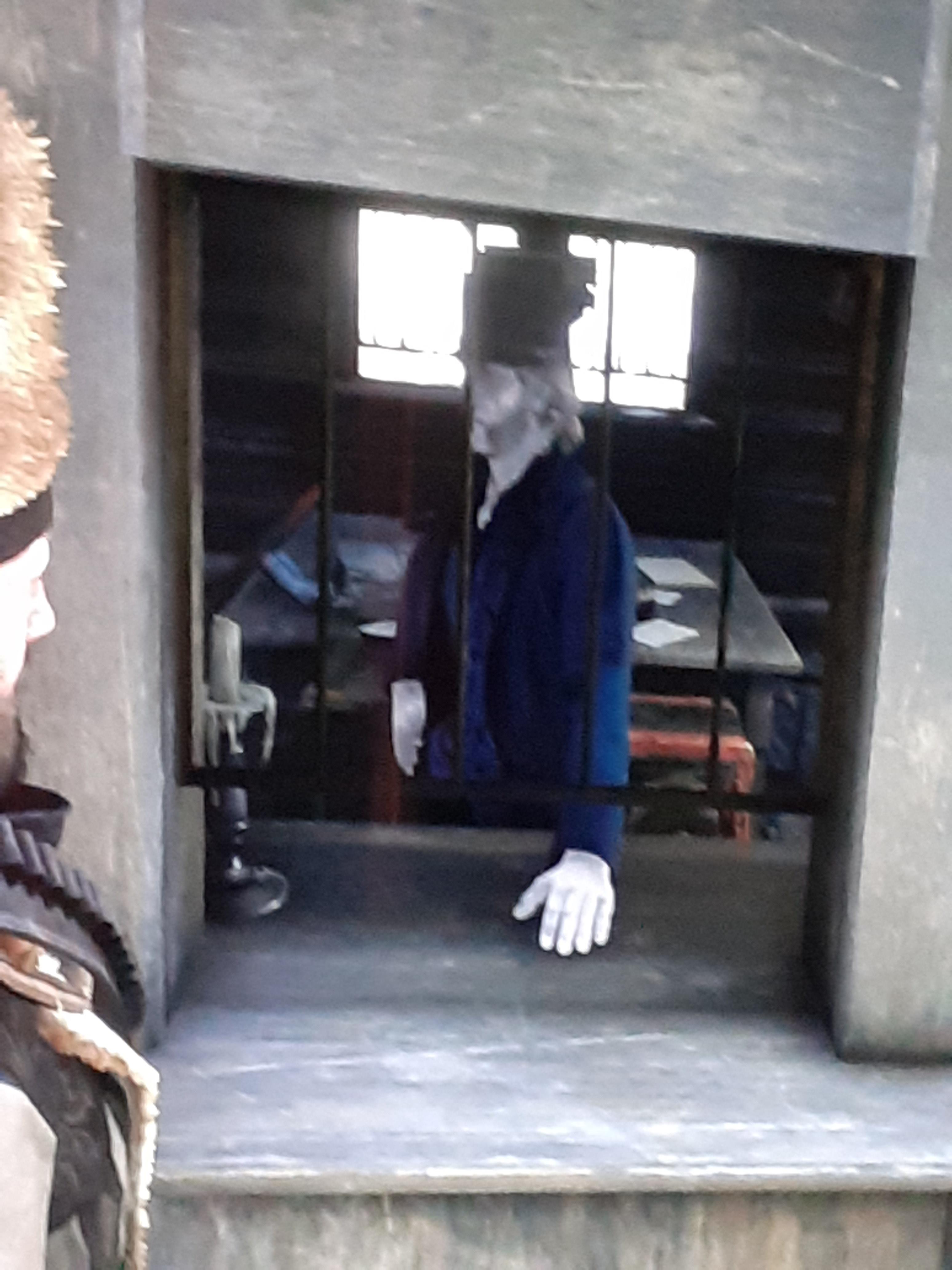 Weirdly pale post clerk at Van Horn (took it with phone since I play on
