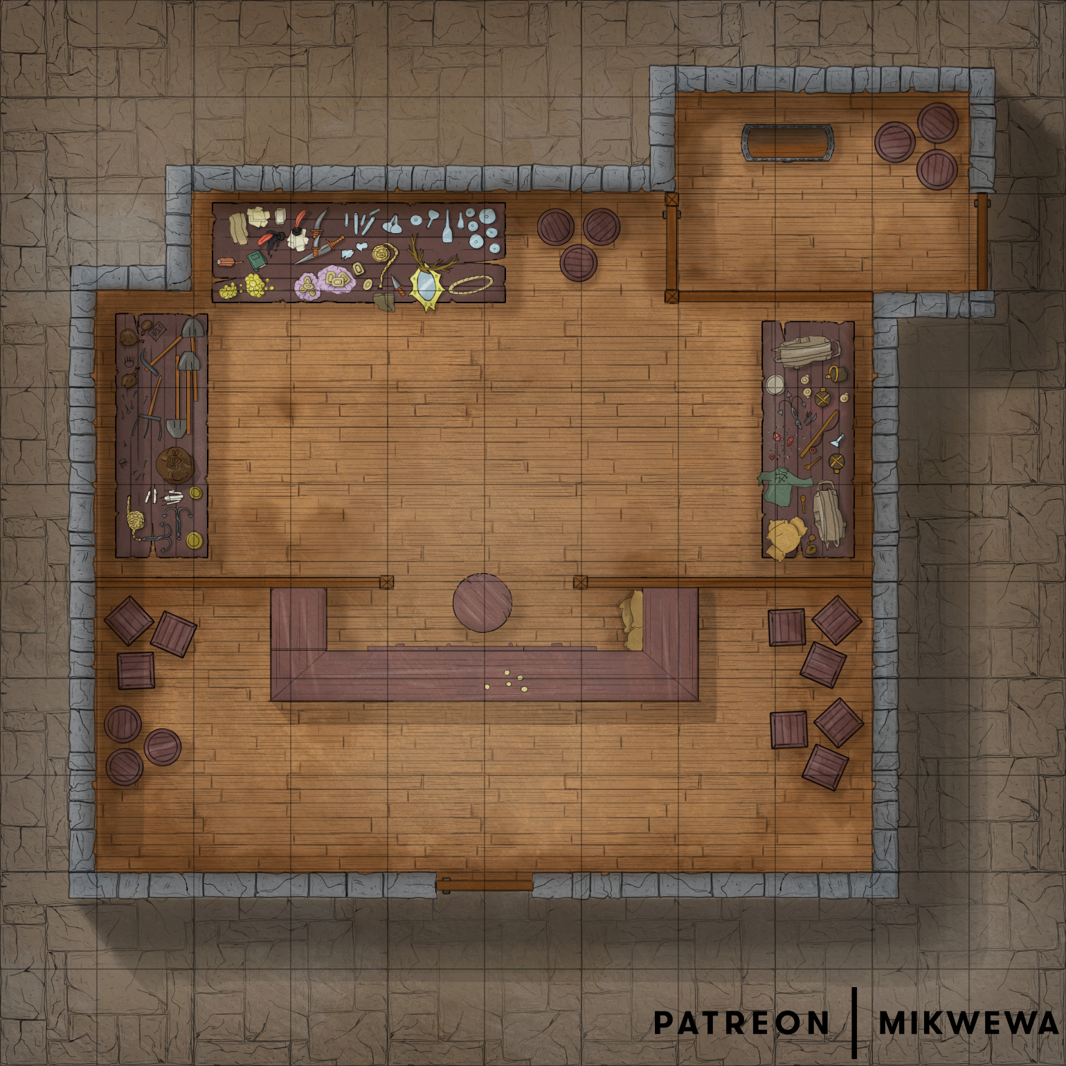 [OC] General Merchant's Store [11x11] [1540x1540px] r/DnD