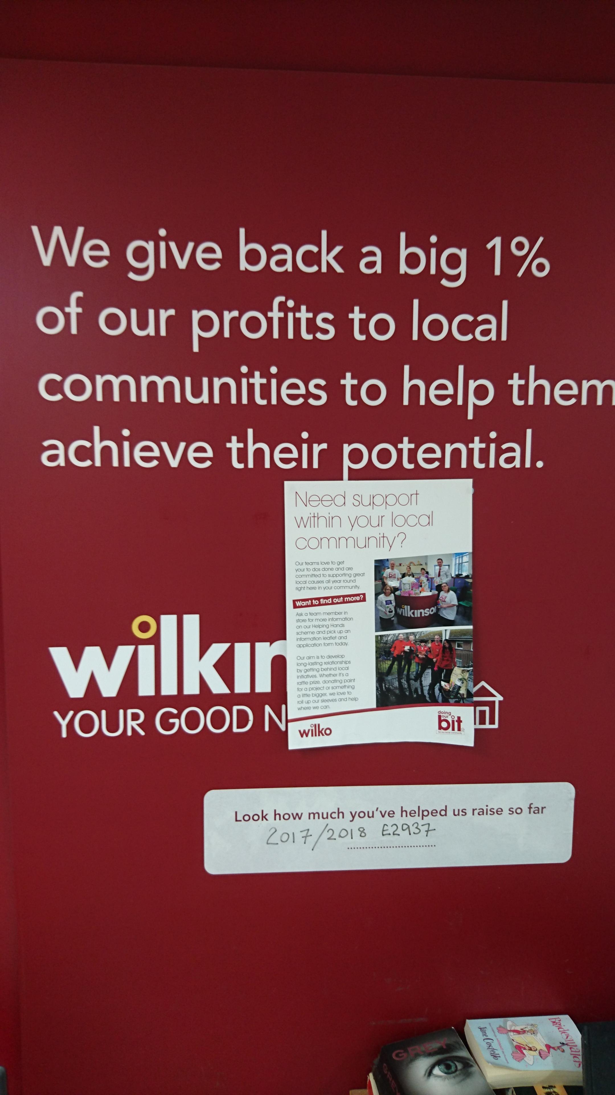 I didnt know Wilkinsons did this, but i have to wonder how much that