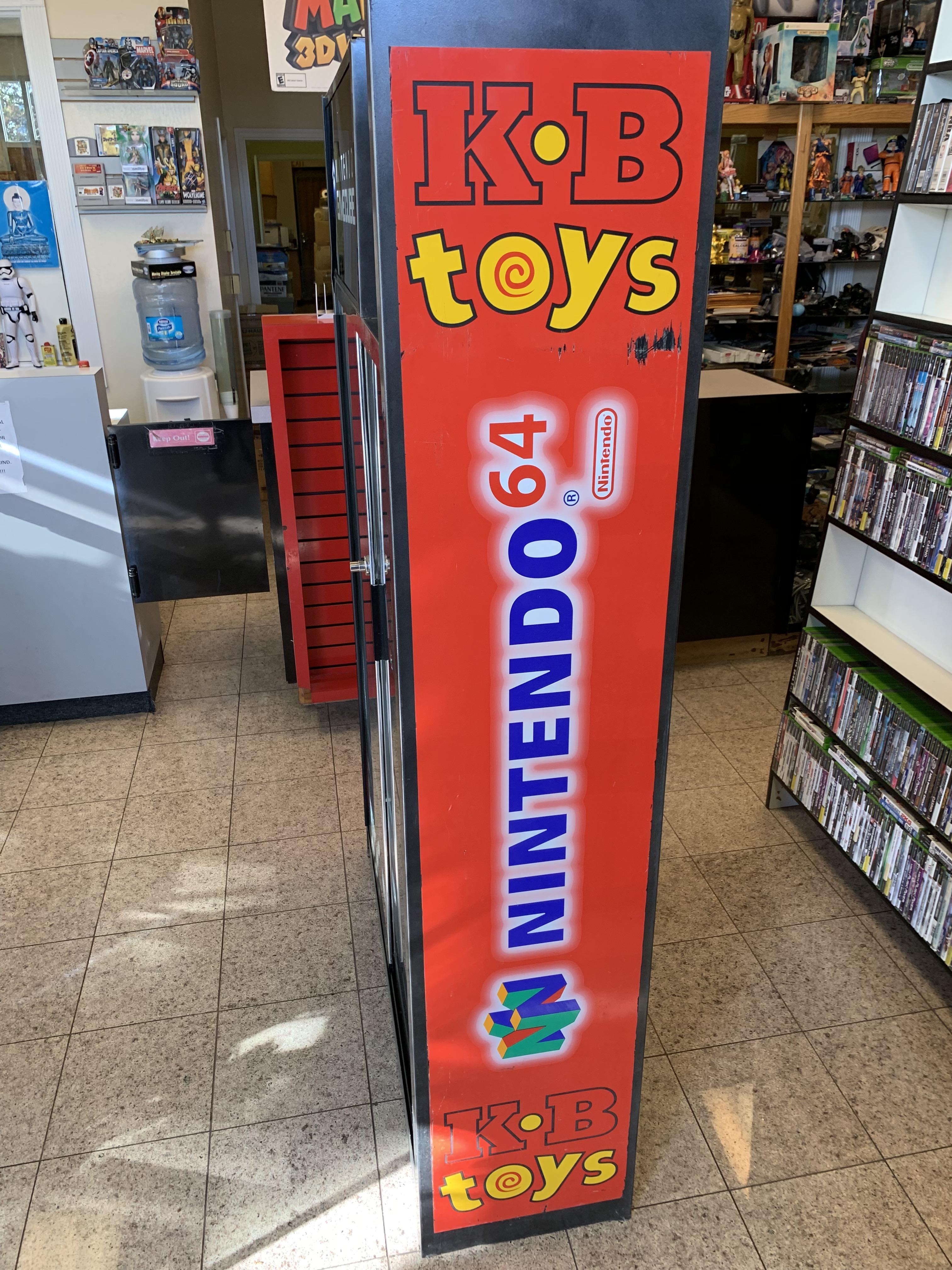 N64 KB toys shelf case at a local used game shop in San Jose, CA r