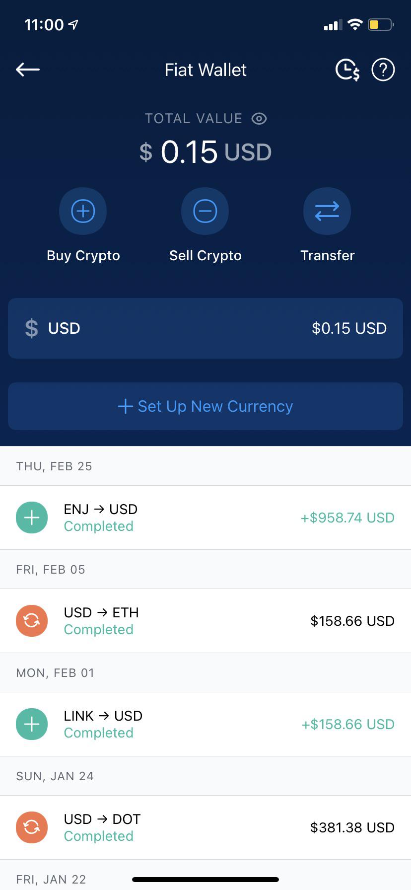 I sold ENJ to USD last night and my money never got deposited. What