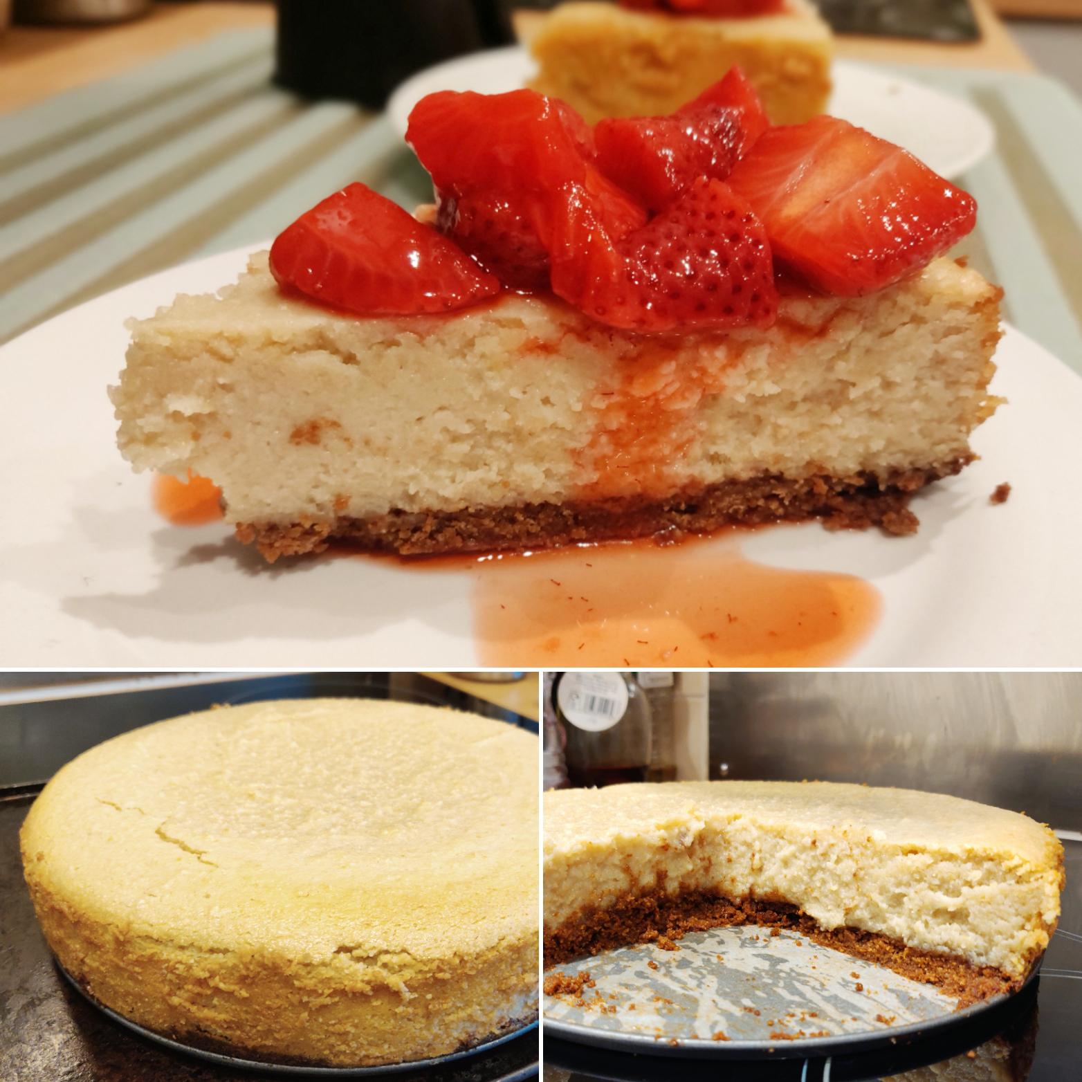 New York style baked cheesecake r/veganrecipes