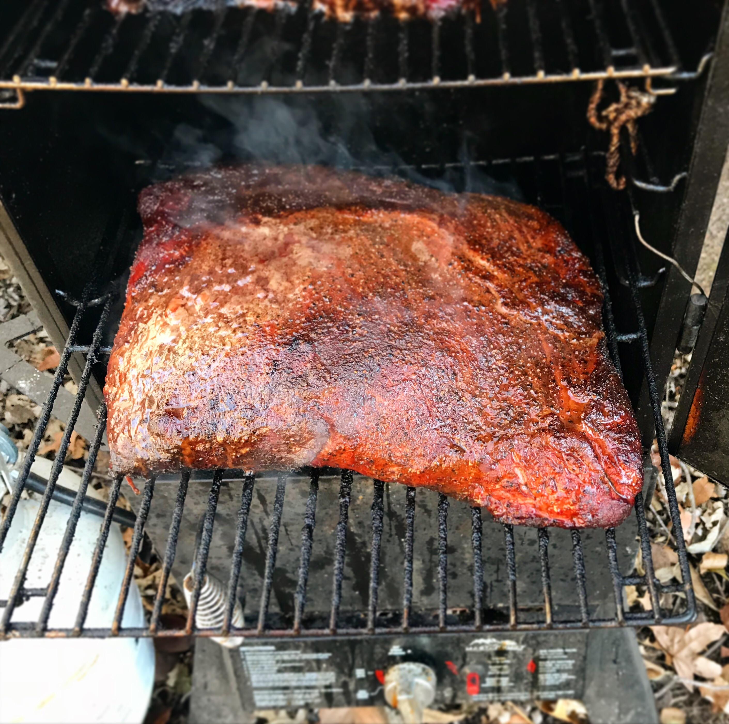 Brisket, mid smoke [homemade] r/food