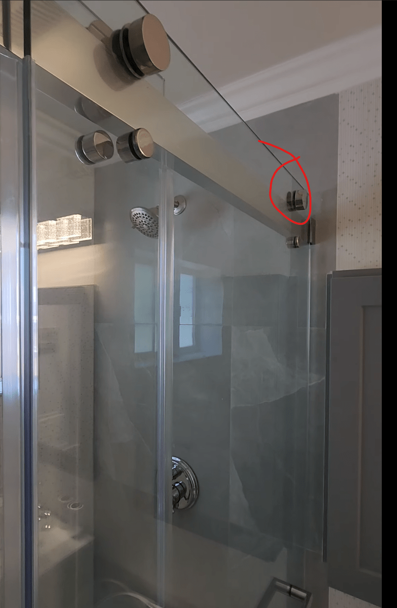 Frameless shower door stuck r/DIY