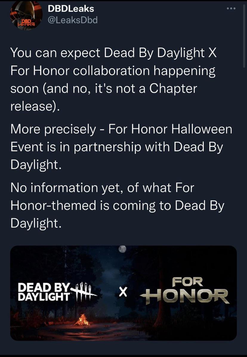 Leaks by daylight says its true : deadbydaylight
