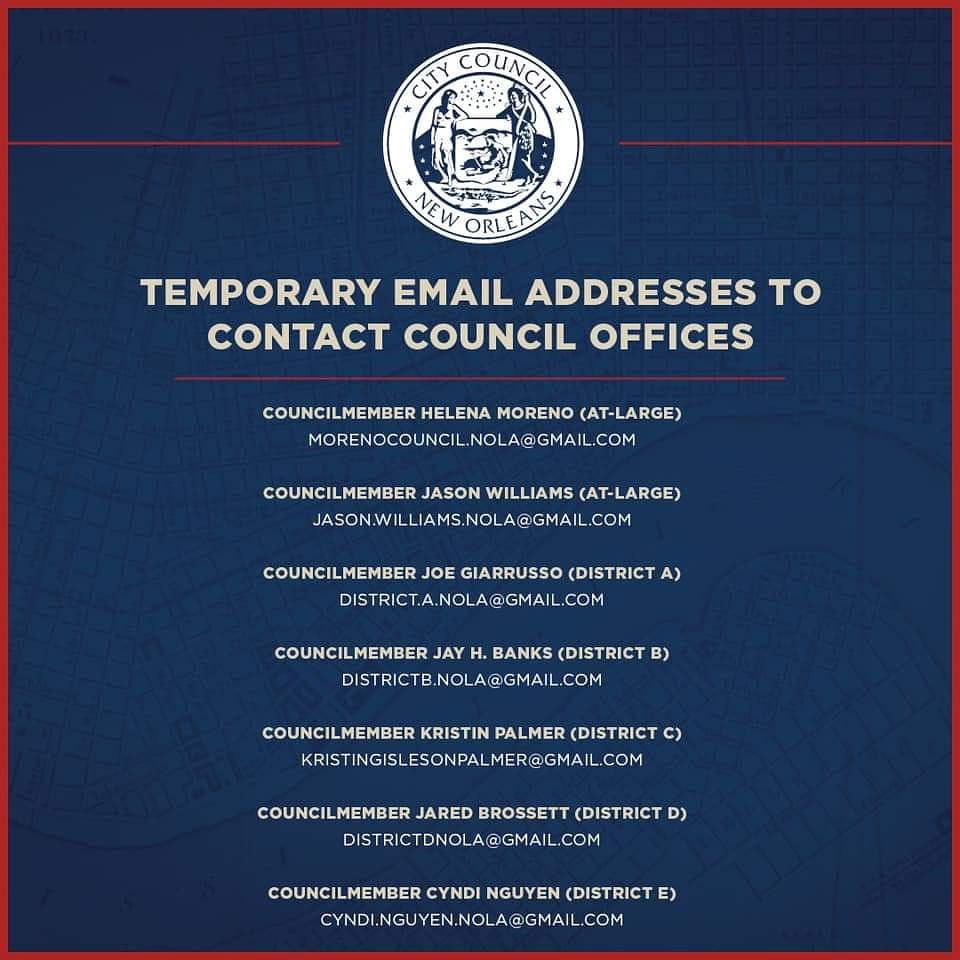 Temporary Email Addresses for City Council r/NewOrleans