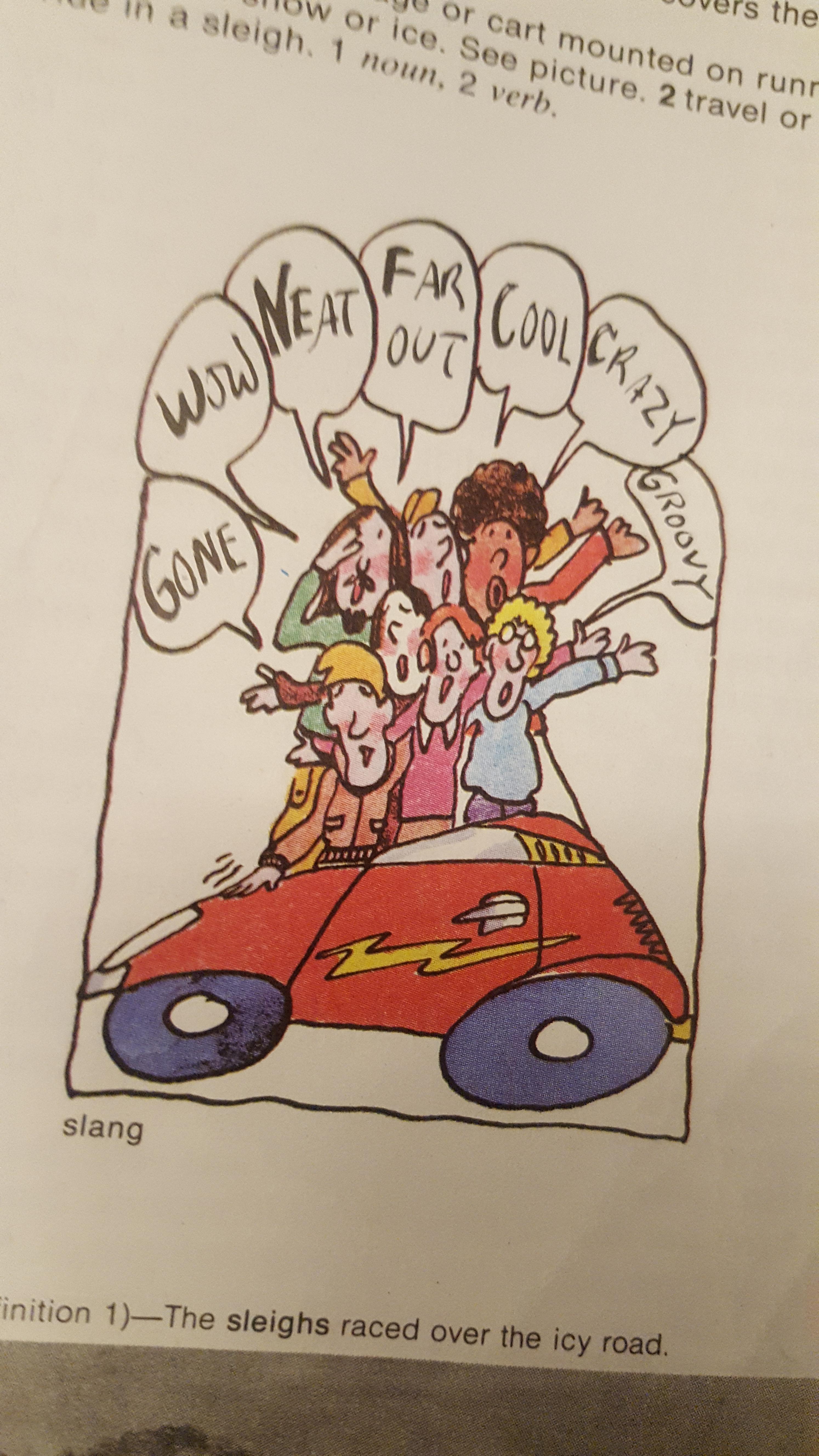 My dictionary from the 70's examples of slang r/Damnthatsinteresting